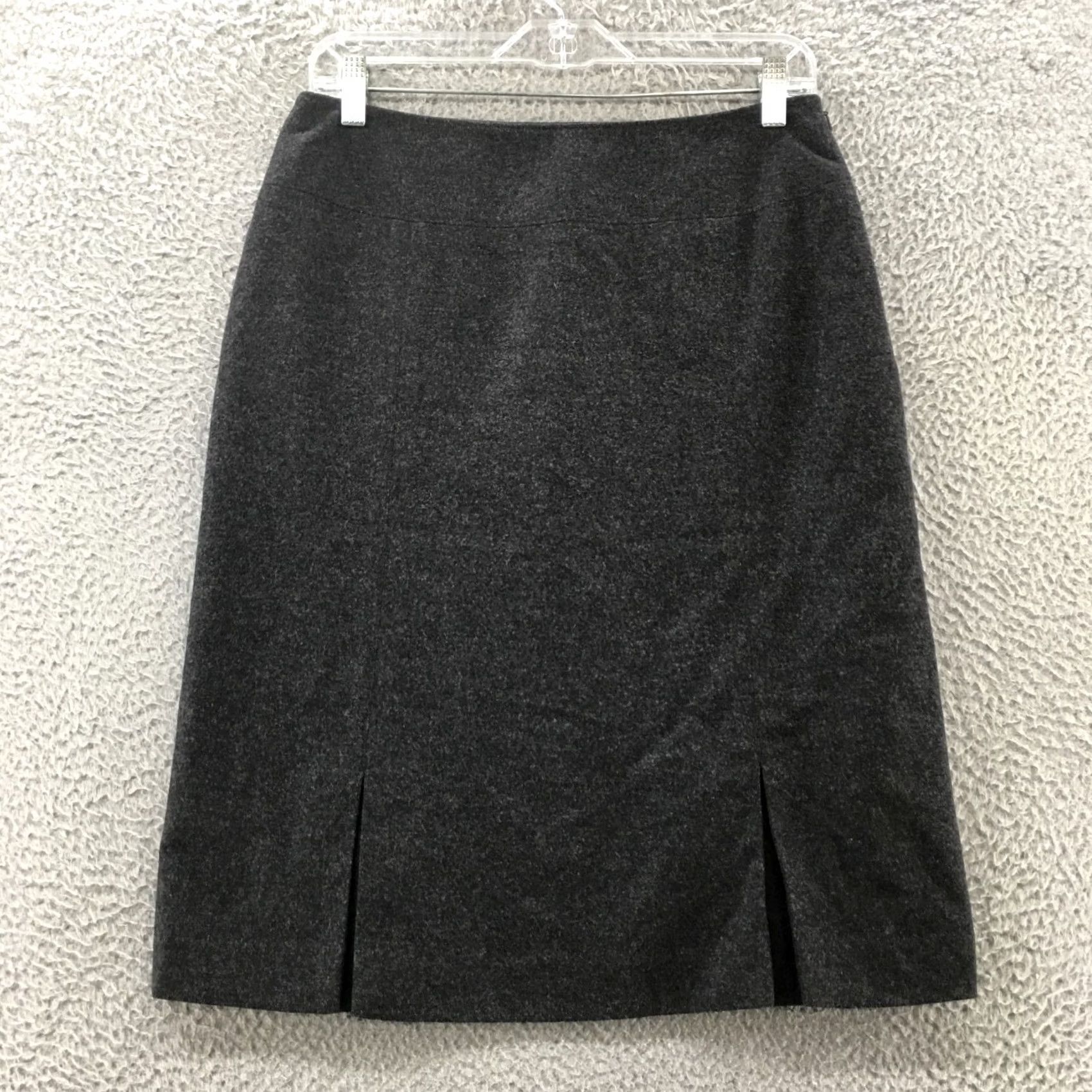 Banana Republic Banana Republic A-Line Wool Skirt Womens 8 Pleated Double Lined Side Zip Casual Size 30" / US 8 / IT 44 - 2 Thumbnail