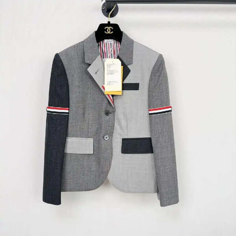 Thom Browne Thom Browne Women's Gray Spring Autumn Trench Coat 0089 Size S / US 4 / IT 40 - 1 Thumbnail