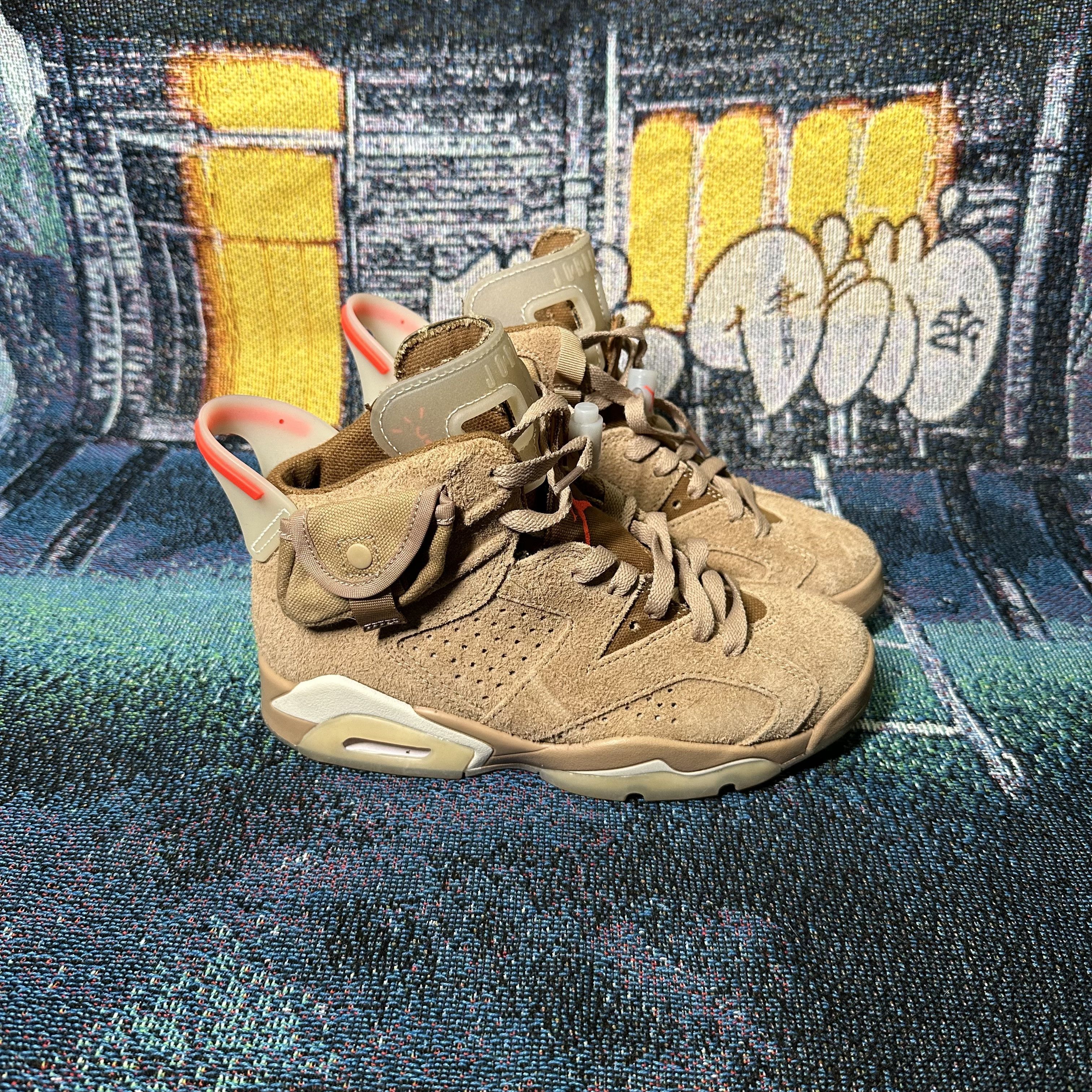 Jordan Brand × Travis Scott Air Jordan x Travis Scott Retro 6 British Khaki Size US 5 / EU 37 - 1 Thumbnail