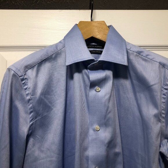 Saks Fifth Avenue Saks fifth avenue men's cotton dress shirt size: 16/34-35 Size US L / EU 52-54 / 3 - 1 Thumbnail