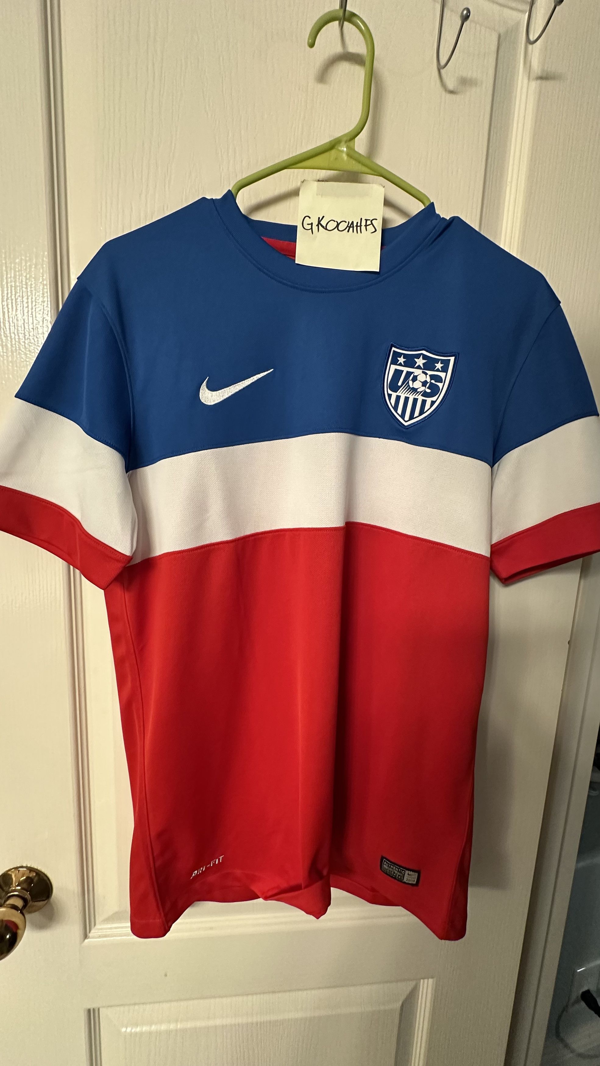 Mens Nike Dri-Fit USA US 2014 Soccer Jersey USMNT World Cup Bomb Pop Size store Small