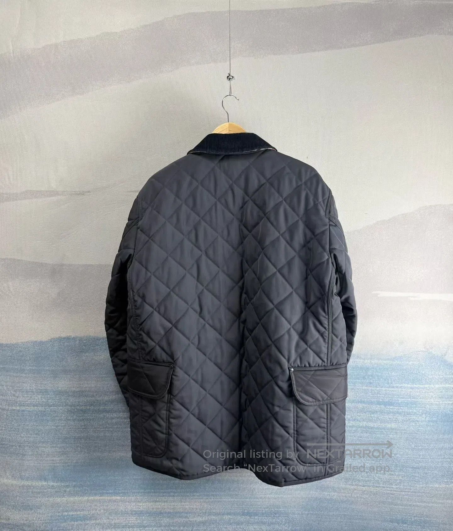 Burberry Burberry Navy Diamond Quilted Padded Jacket| Size L / US 10 / IT 46 - 2 Thumbnail