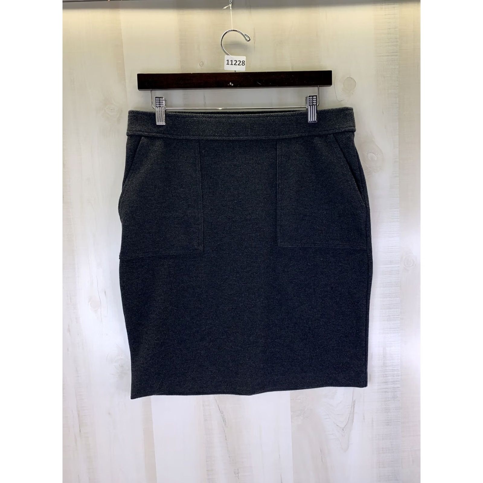 Loft Loft Gray Stretch Pocket Front Straight Skirt Womens Medium NWT-11228 Size 32" / US 10 / IT 46 - 2 Thumbnail