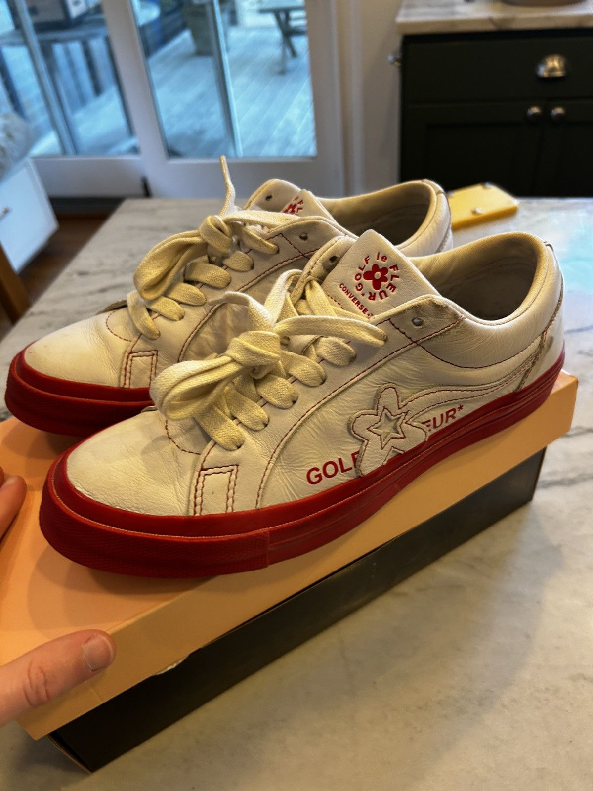 Converse × Golf Wang × Golf le Fleur Converse x Golf Le Fleur* White and Red Size US 8 / EU 41 - 2 Thumbnail