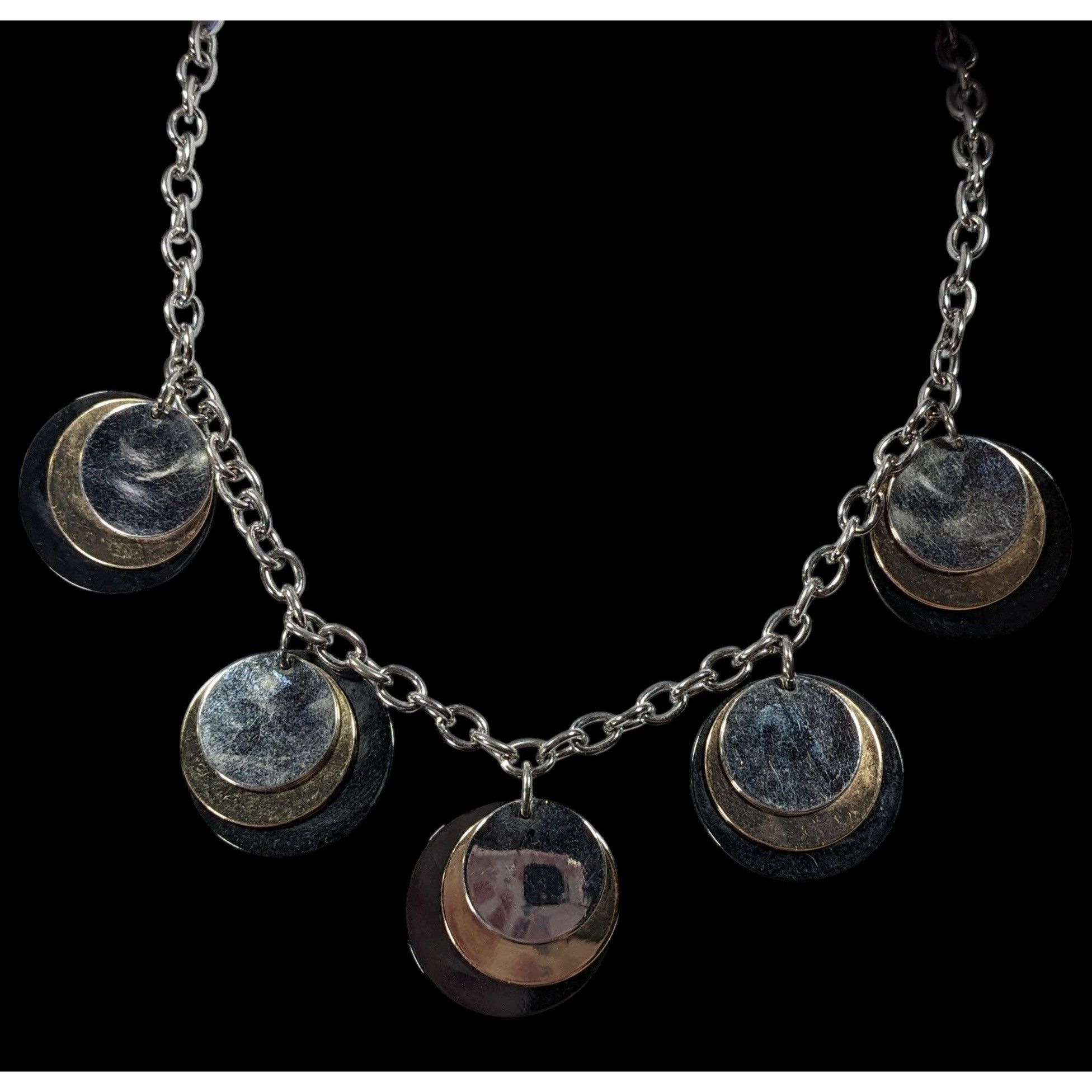 Alfani Alfani Elegant Modern Metallic Stacked Medallion Charm Neckl Size ONE SIZE - 2 Thumbnail