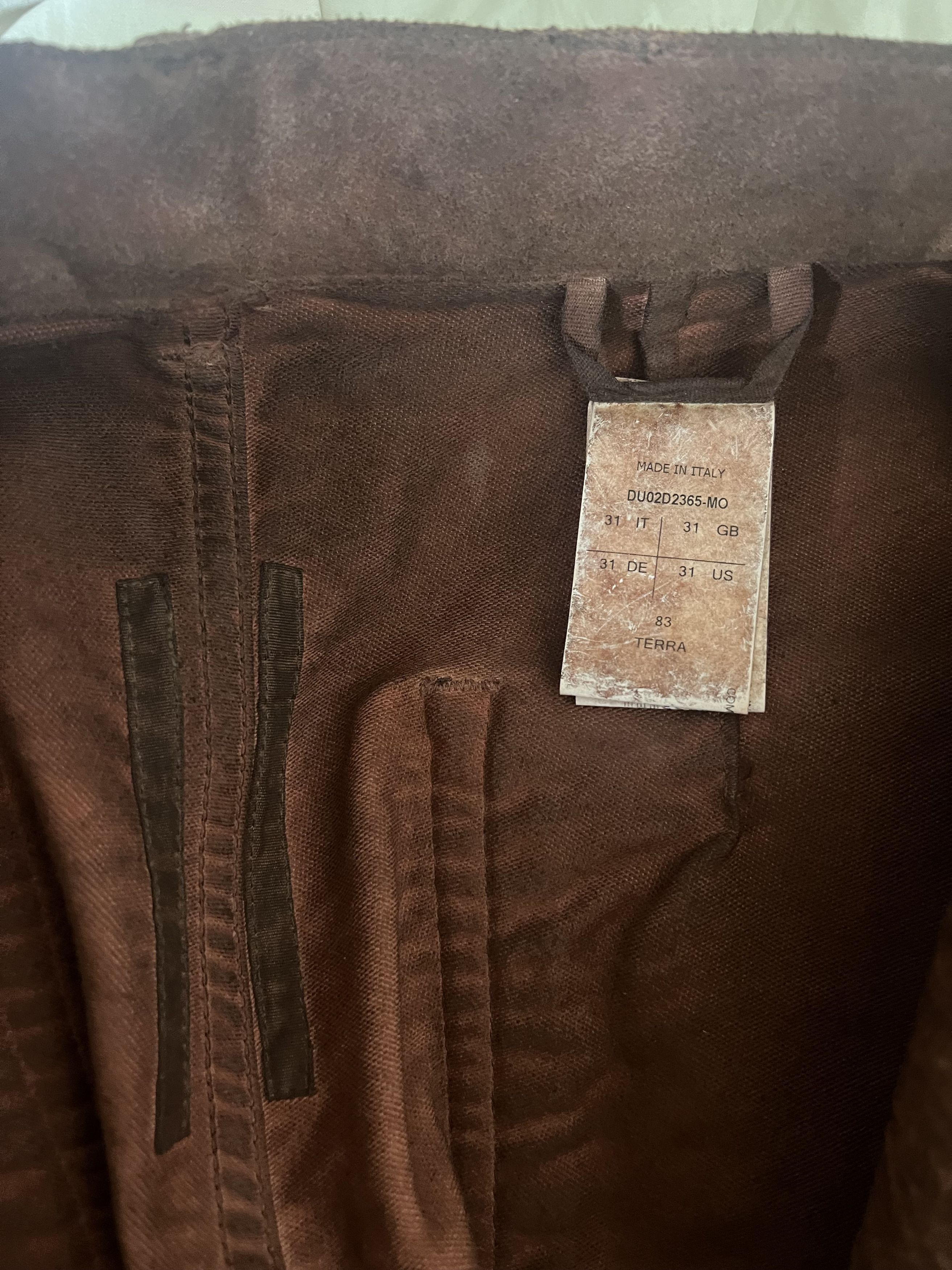 Rick Owens Drkshdw Rick Owens 'Terra' Moleskin Bolan Bootcut Pants sz 31 Size US 31 - 6 Thumbnail
