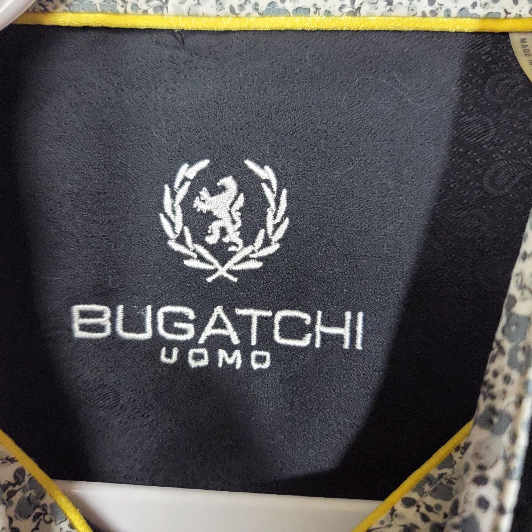BUGATCHI Bugatchi Uomo Button-Down Shirt Collared Neck Long Sleeve Black Men's 15.5/32-33 Shirt Mens Black Button-Up Casual Business Size US M / EU 48-50 / 2 - 2 Thumbnail