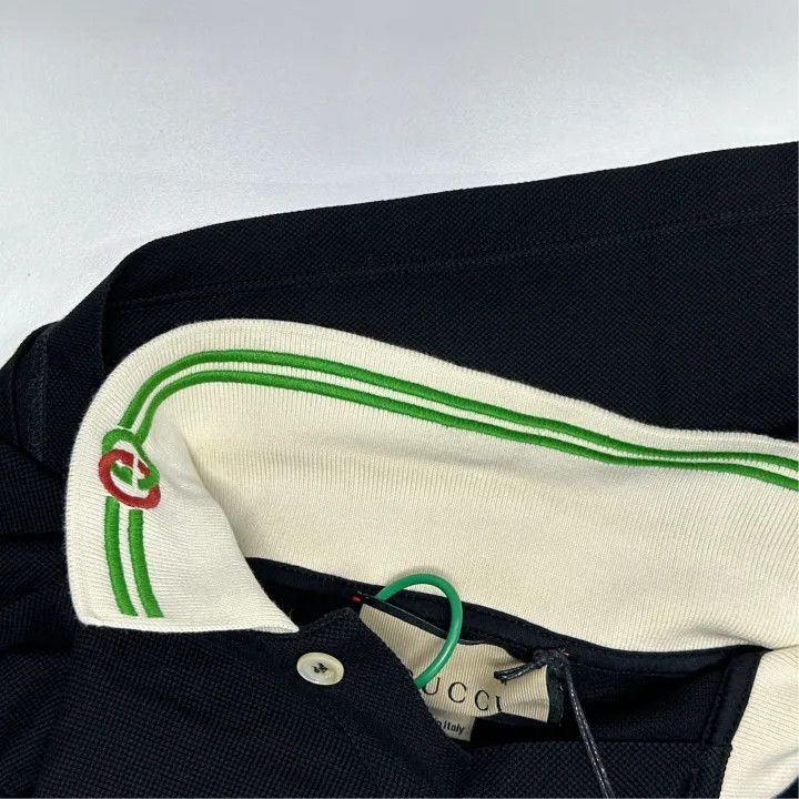 Gucci Gucci Gucci Black Cotton Double G Polo Shirt -2506 Size US M / EU 48-50 / 2 - 7 Thumbnail