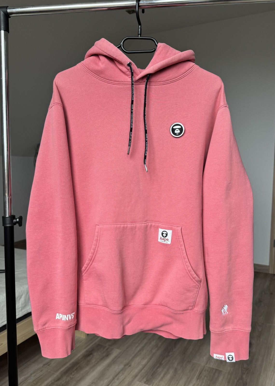 Aape × Bape Aape by Bathing Ape Pink Hoodie XL Sweatshirt japanese
