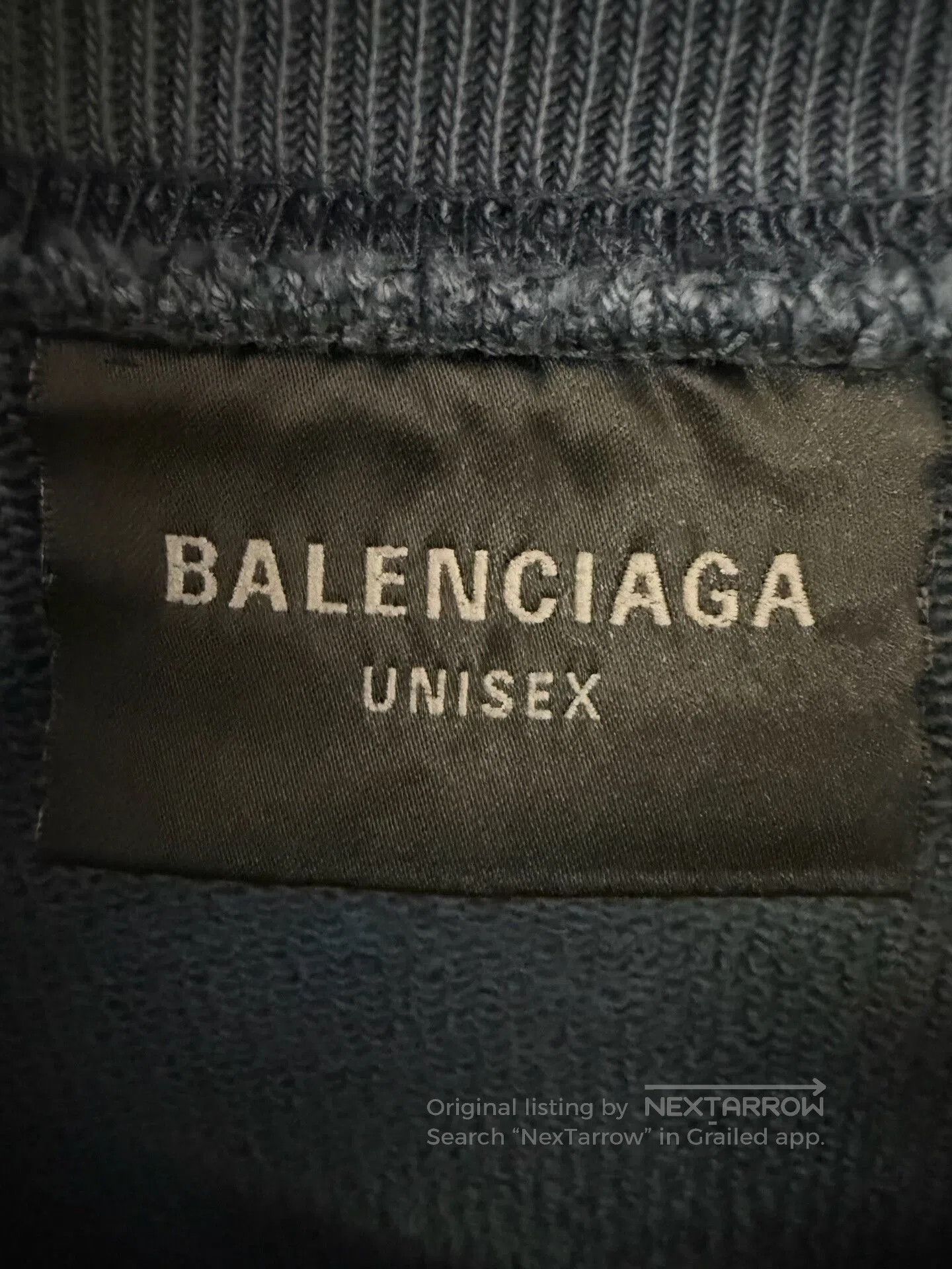 DEFEND PARIS balenciaga navy logo embroidered sweatshirt XS. Size US XS / EU 42 / 0 - 3 Thumbnail