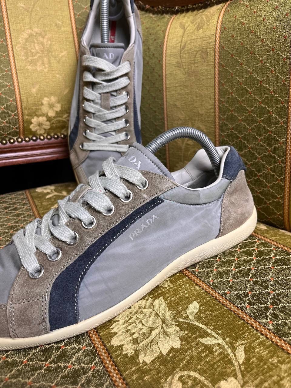 Prada × Vintage Vintage Prada Red Tab Low Top Leather Sneakers EUR 41 Size US 8 / EU 41 - 6 Thumbnail