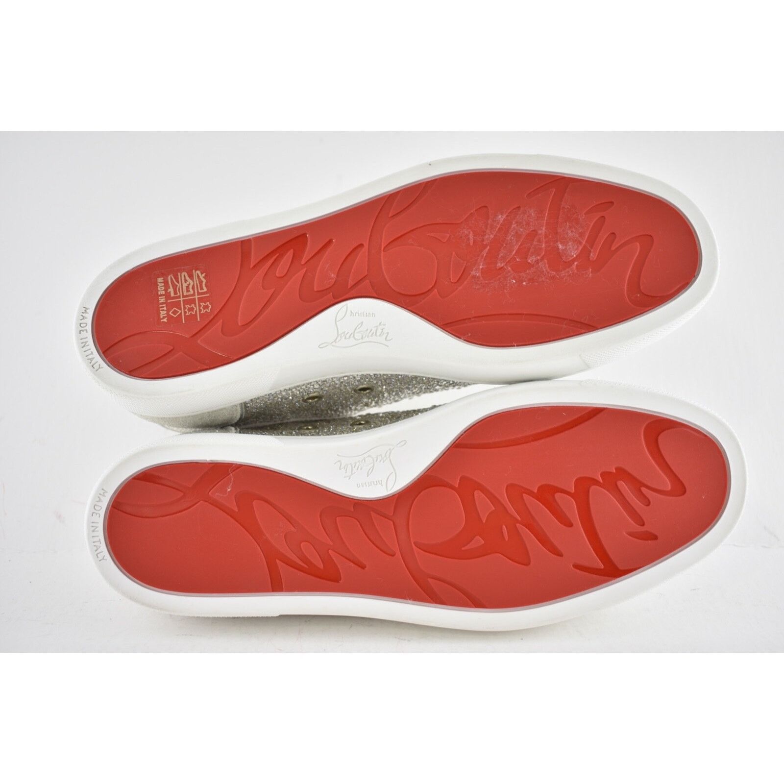 Christian Louboutin Vieira Strass Flat Lune Grey Crystal Low Top Sneaker 36.5 Size US 6.5 / IT 36.5 - 12 Thumbnail