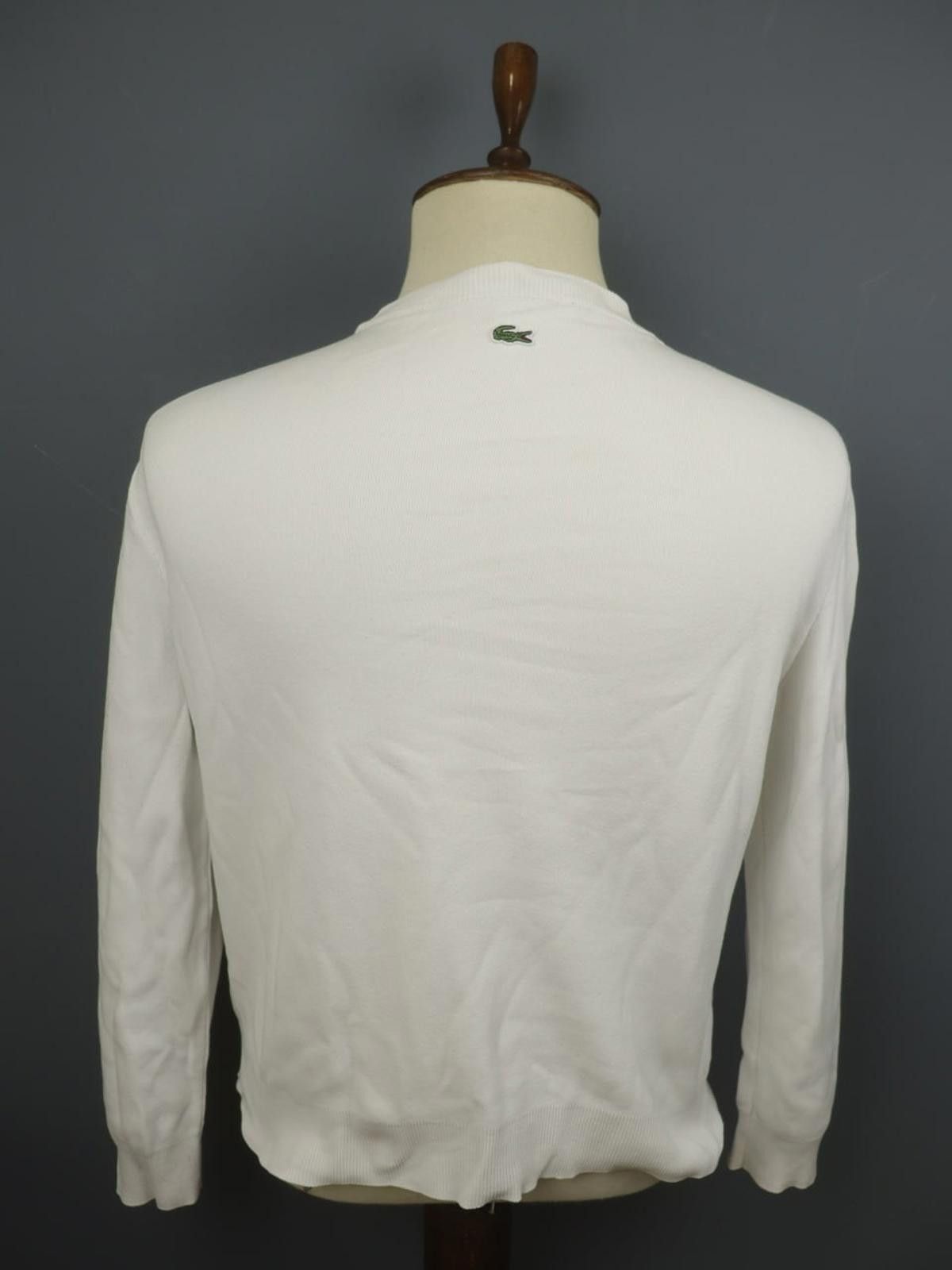 Lacoste Lacoste White Graphic Logo Pullover Sweatshirt Size 44 Size M / US 6-8 / IT 42-44 - 2 Thumbnail