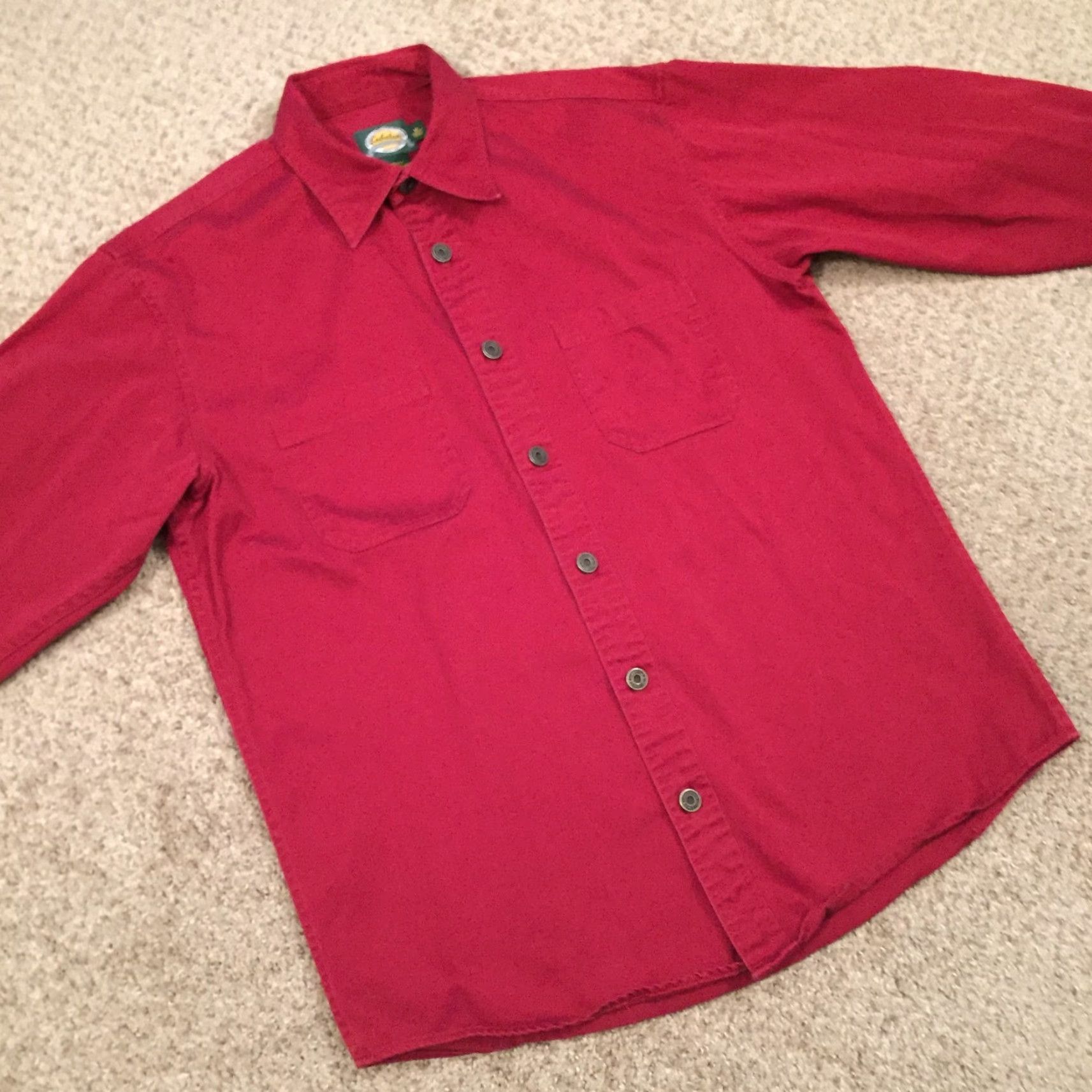 Vintage Cabela's Shirt Mens M Red Heavyweight Long Sleeve Button-Up Pockets Carded Outdoor Button-Front Collar-Point Built-In Pockets Size US M / EU 48-50 / 2 - 5 Thumbnail
