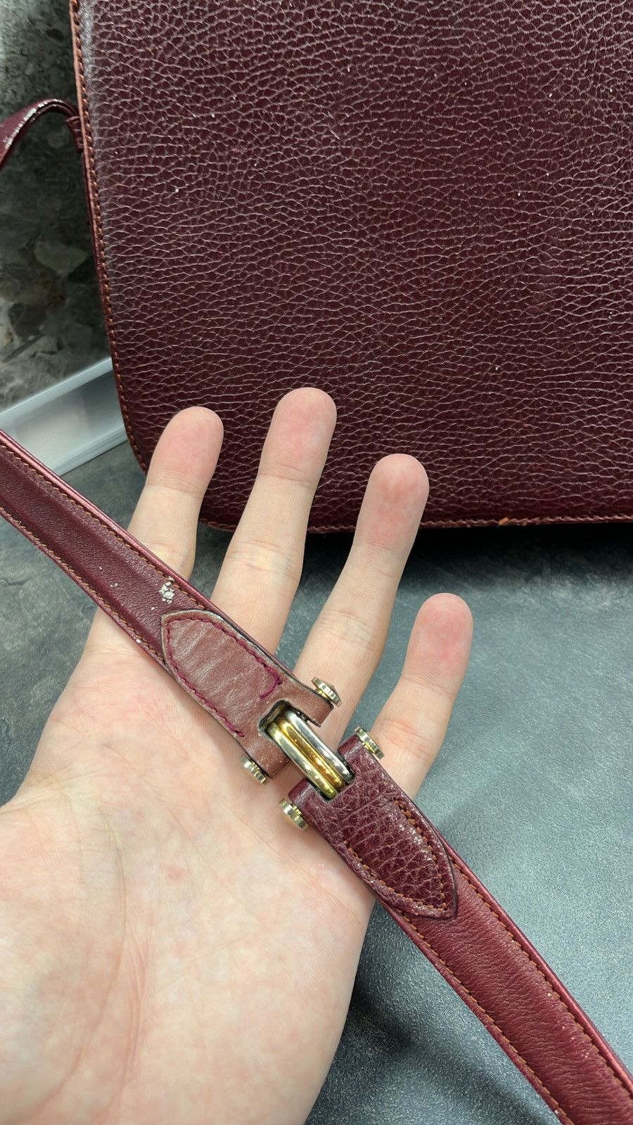 Cartier × Vintage Cartier burgundy Must de Cartier shoulder Size ONE SIZE - 13 Thumbnail