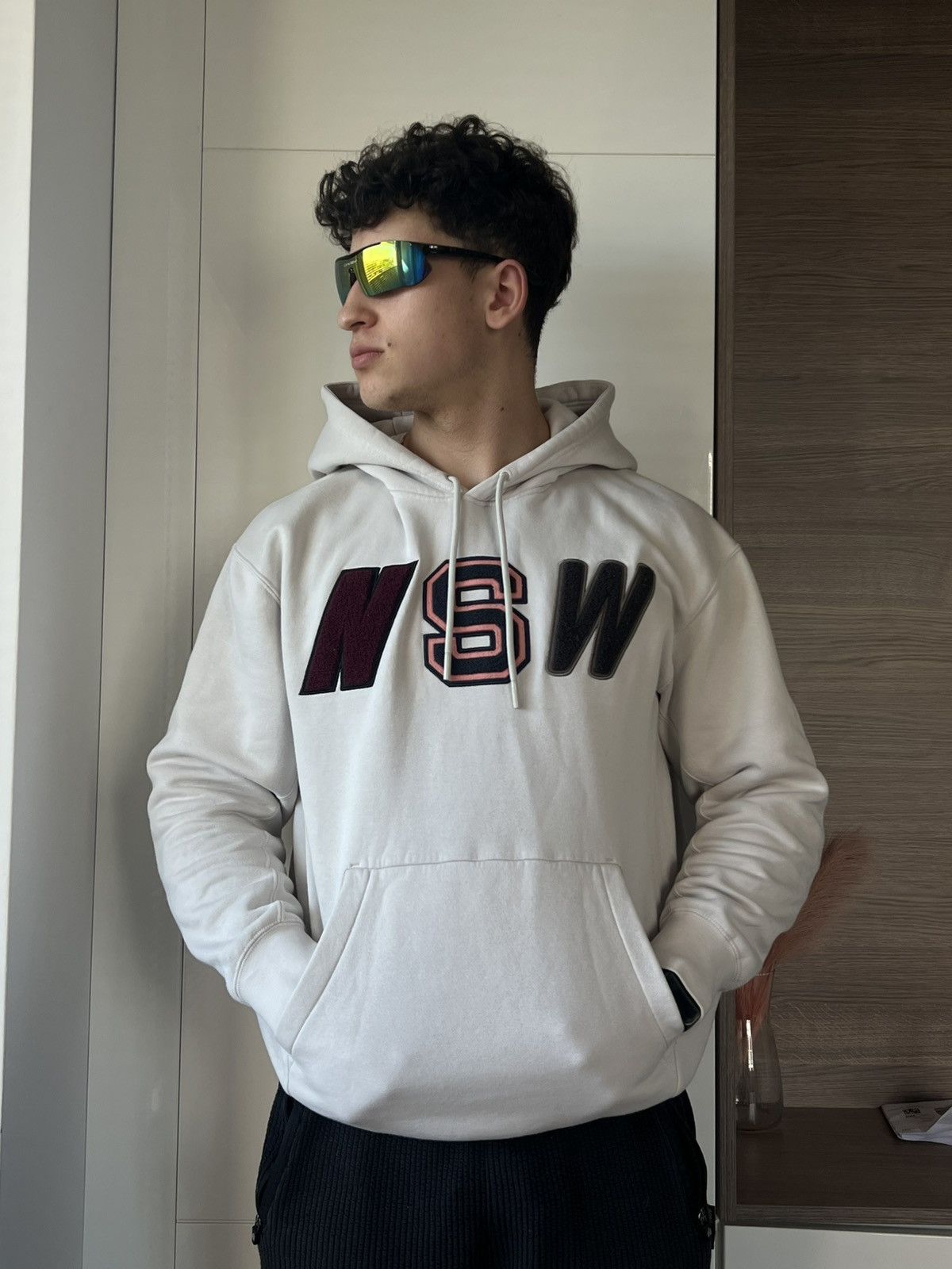 Nike ‼️Nike NSW Flanel Teddy Logo Rare Oversize Hoodie‼️ Size US S / EU 44-46 / 1 - 12 Thumbnail