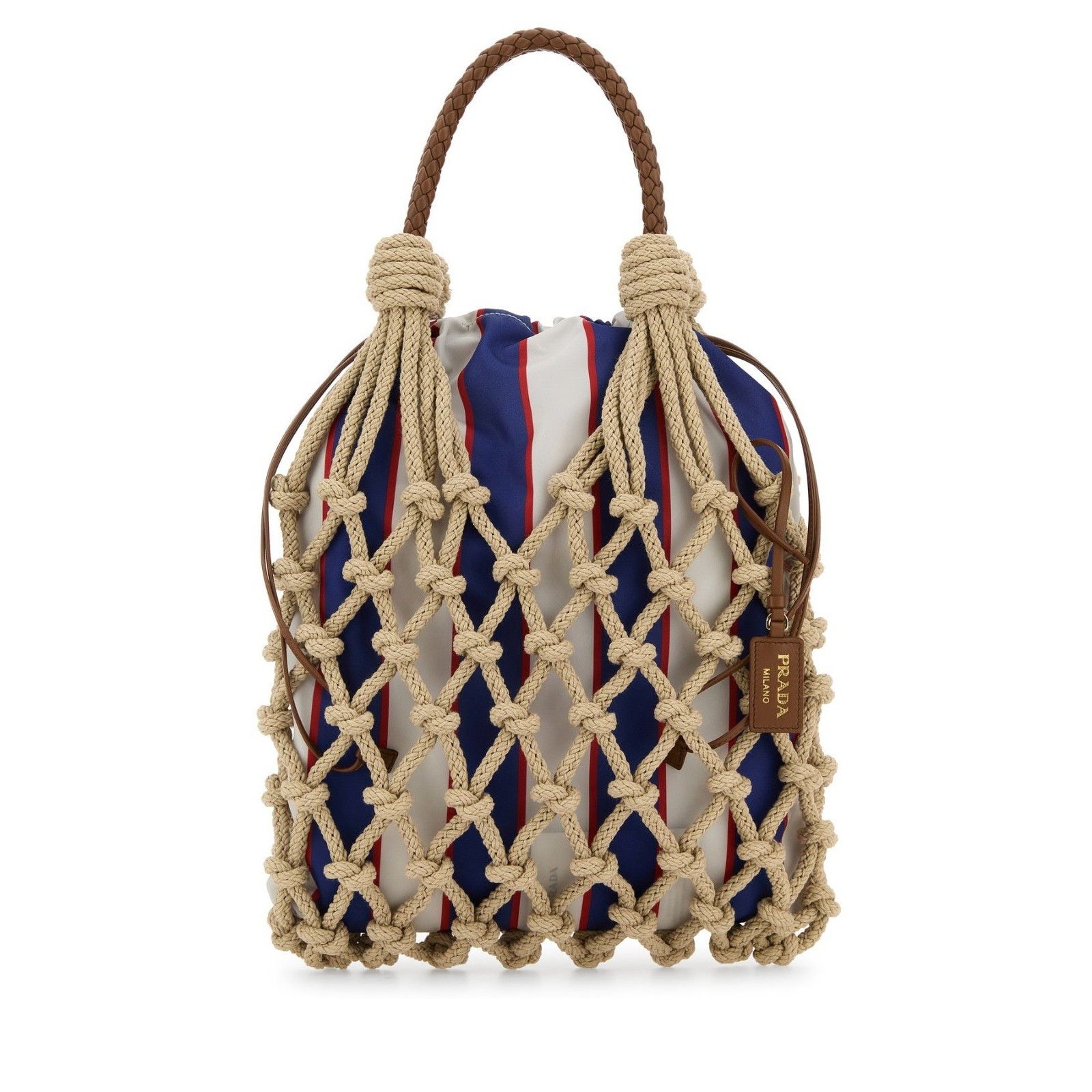 Prada PRADA Basket Beige Mesh Crochet Top Handle Bag New & Authent Size ONE SIZE - 1 Thumbnail