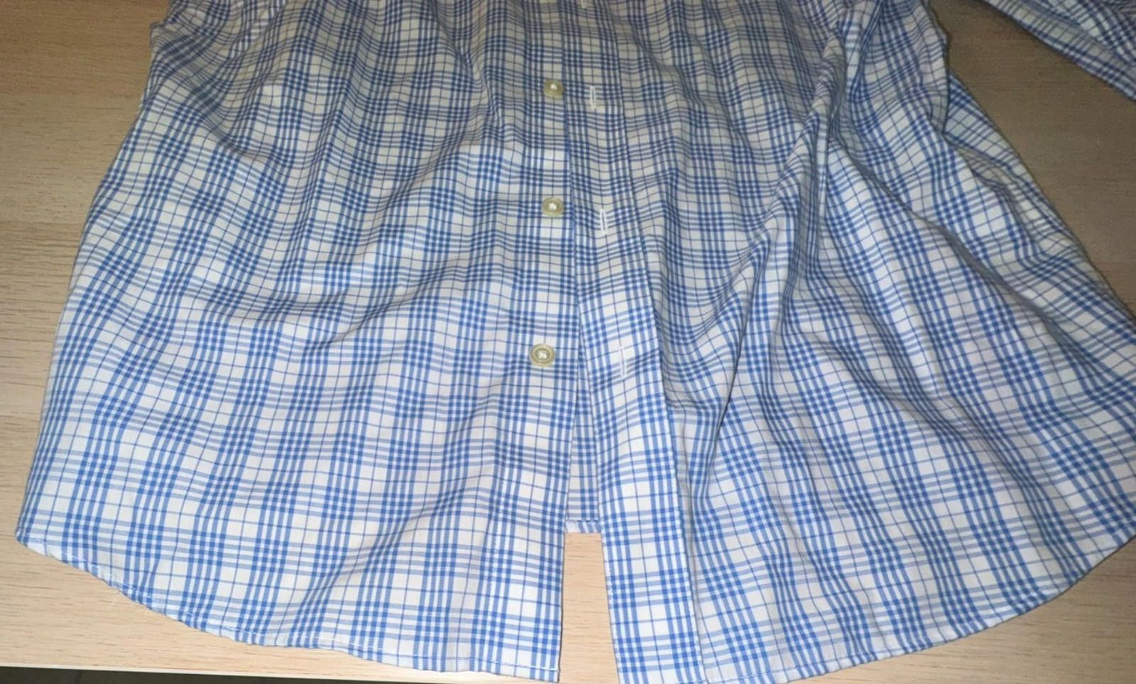 Banana Republic Banana Republic Men’s Dress Shirt – Blue & White Pattern M Size 38R - 5 Thumbnail