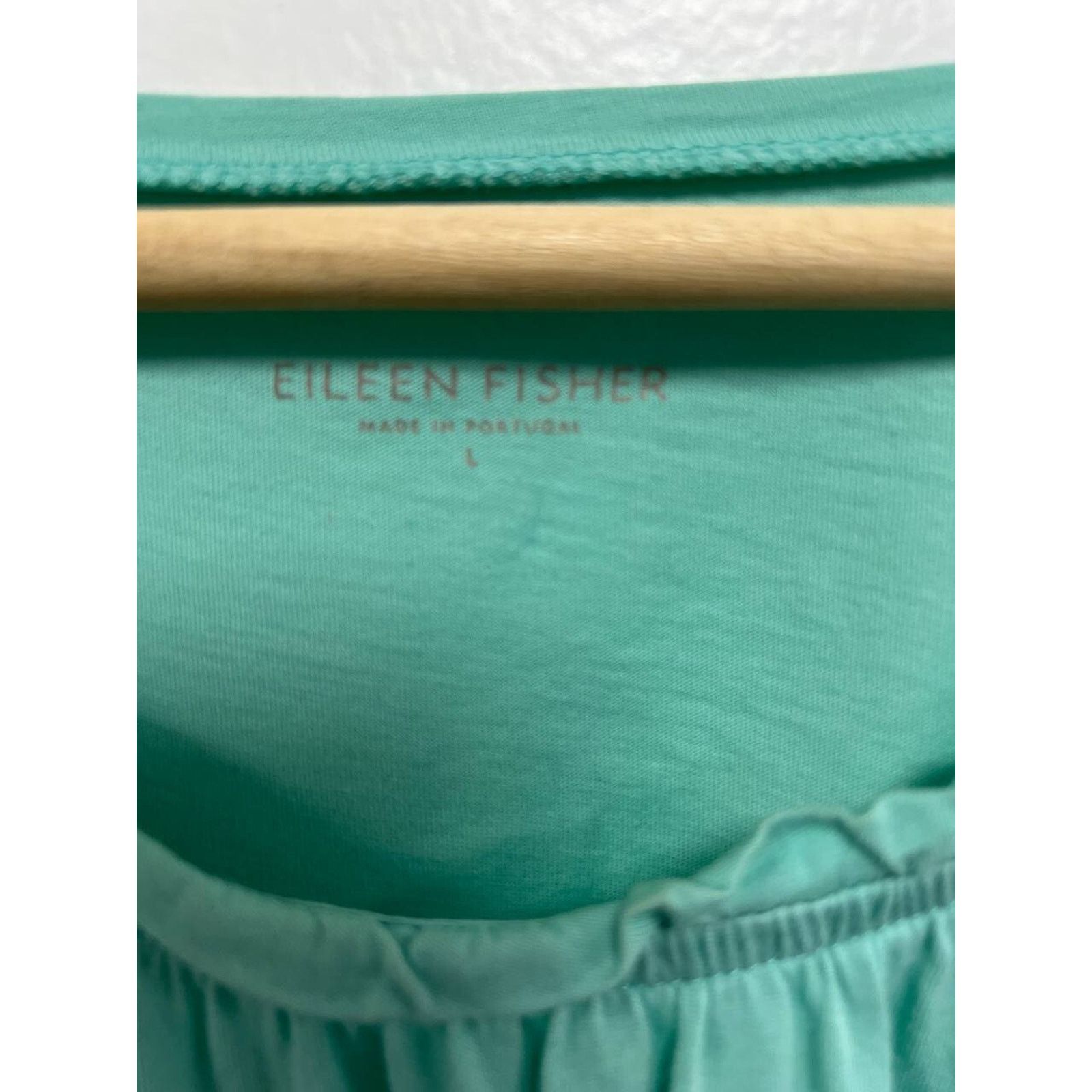 Eileen Fisher EILEEN FISHER 100% Organic Cotton Long Sleeve Top L A000719 Size L / US 10 / IT 46 - 6 Thumbnail