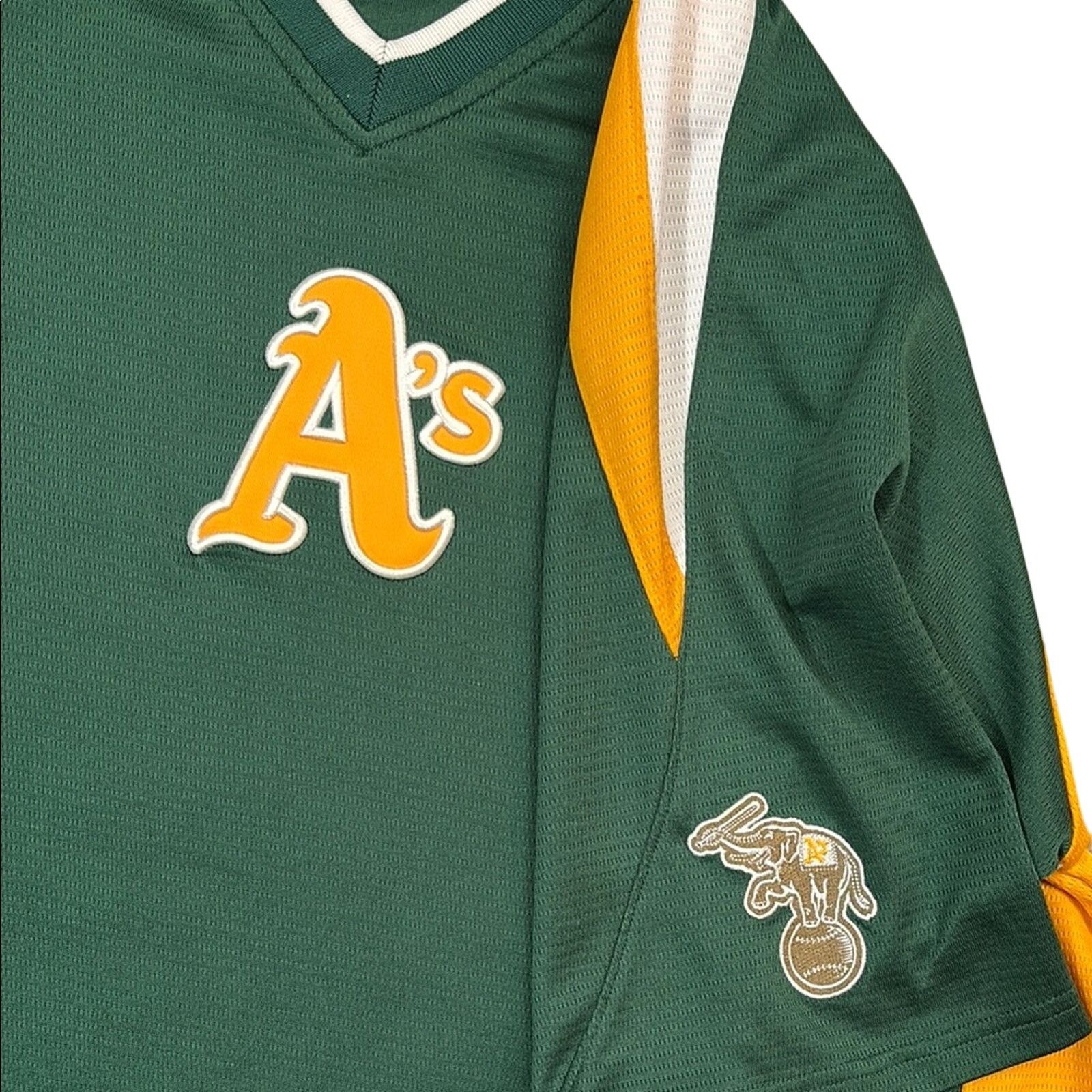 Majestic Medium Vintage Oakland A's Athletics Jersey Green/Yellow Size US M / EU 48-50 / 2 - 4 Thumbnail