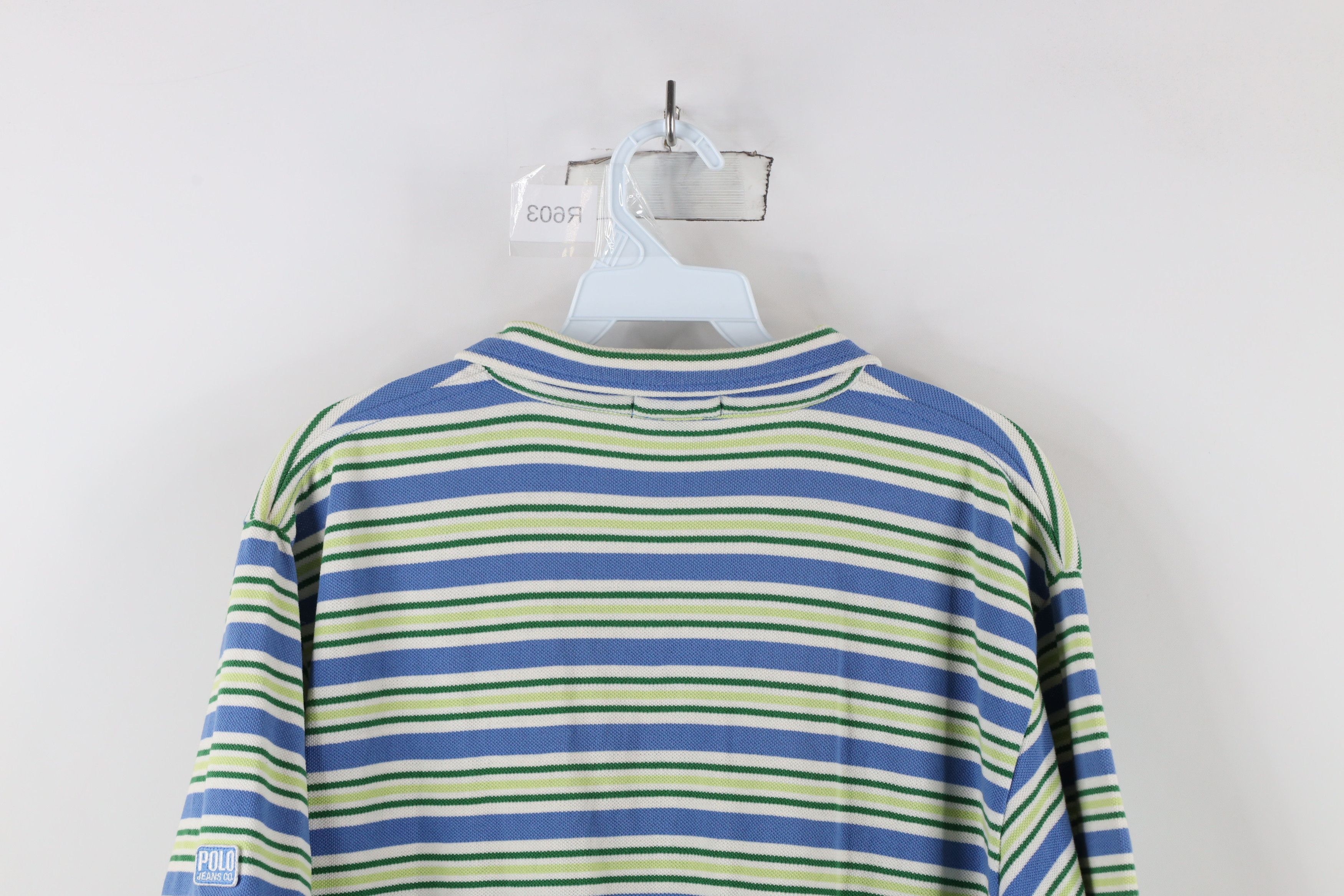 Ralph Lauren × Vintage Vintage 90s Ralph Lauren Striped Collared Polo Shirt Cotton Size US M / EU 48-50 / 2 - 12 Thumbnail