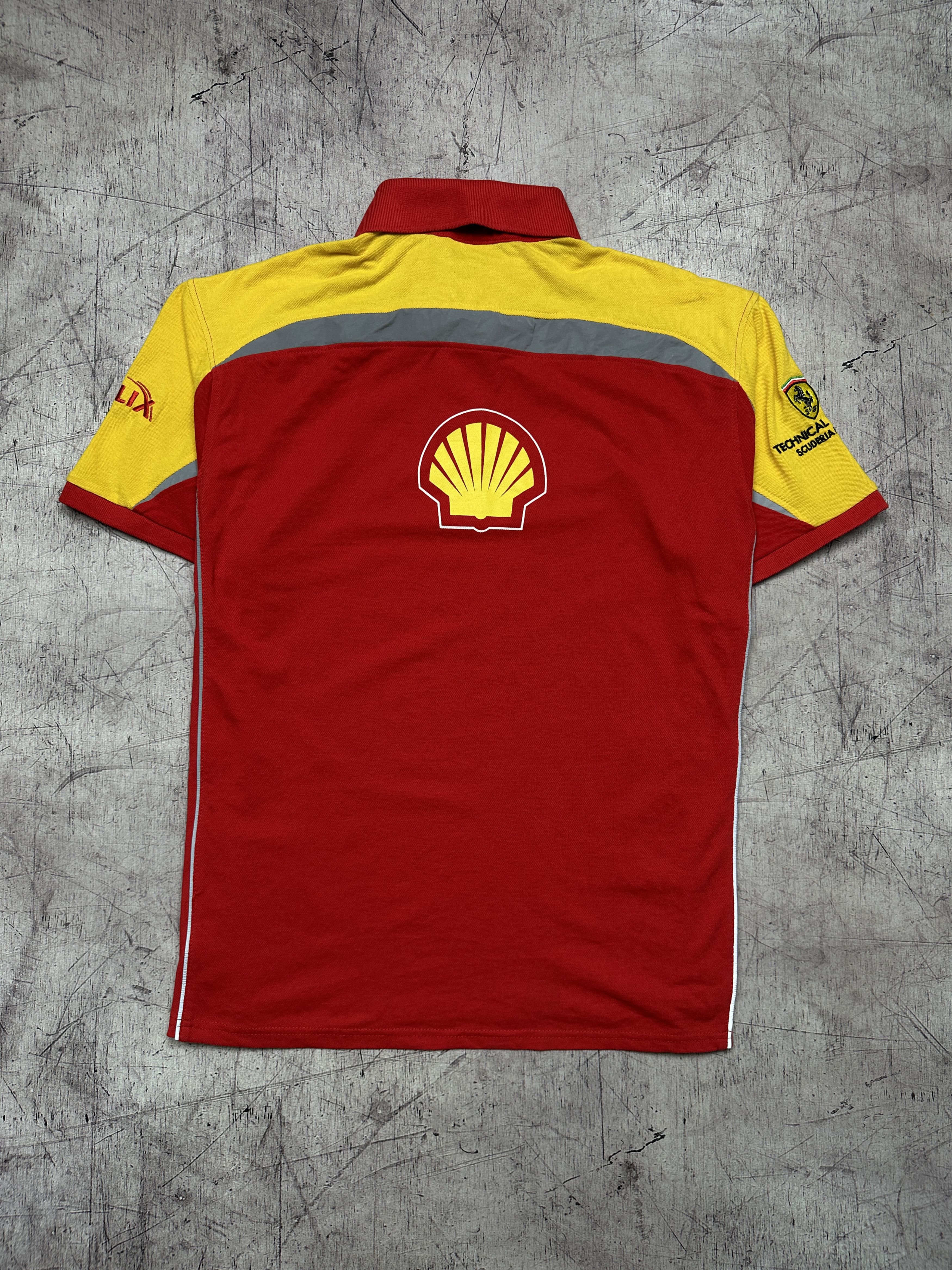 Ferrari Shell Ferrari Team Vintage Mens Polo Shirt Size US XL / EU 56 / 4 - 8 Thumbnail