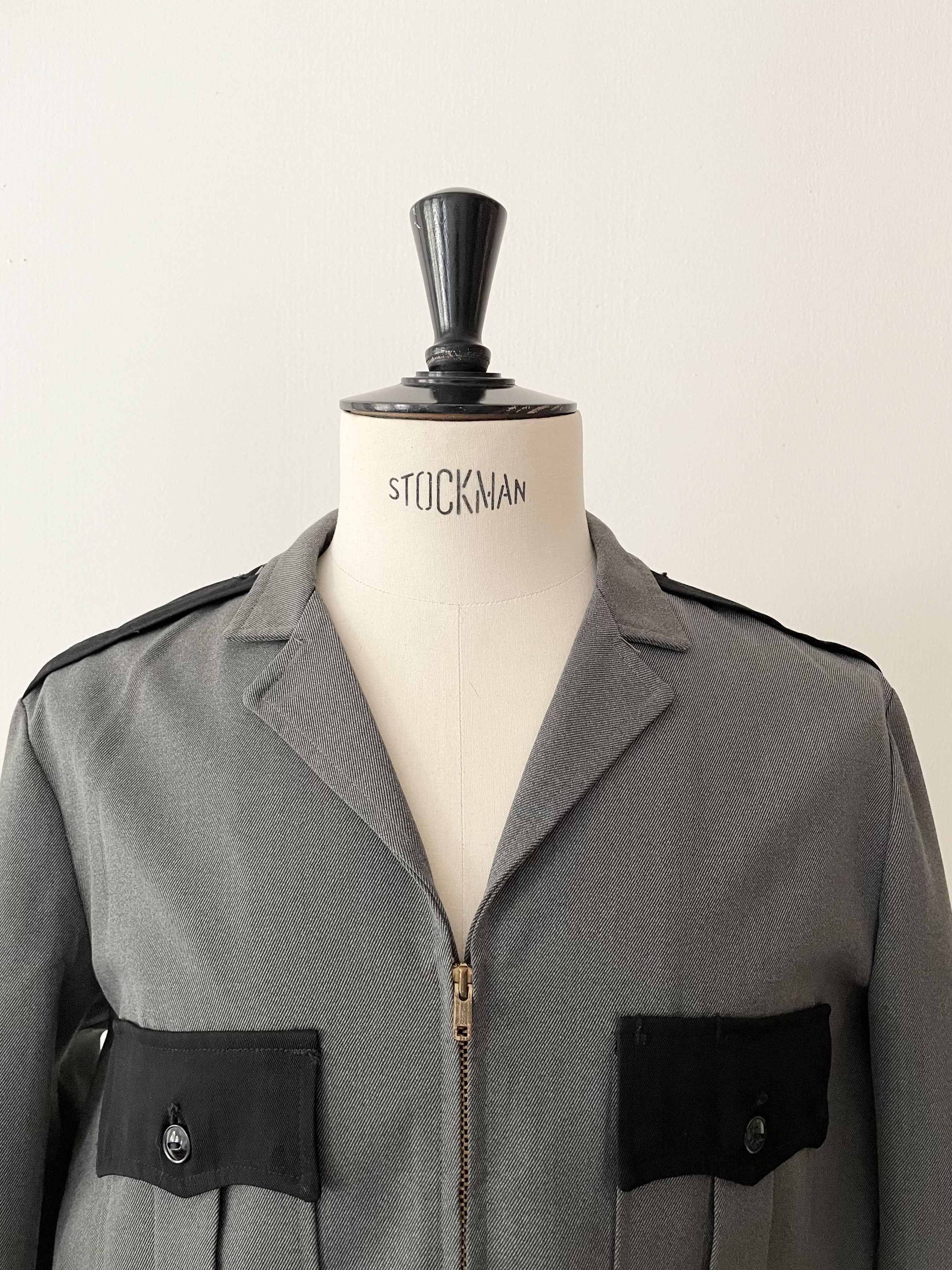 Vintage 1940's Two Tone Gabardine Uniform Work Jacket - Medium Size US M / EU 48-50 / 2 - 3 Thumbnail