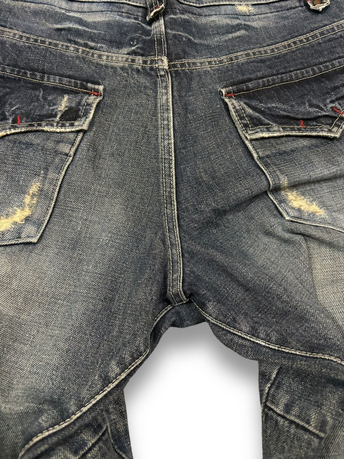 Hysteric Glamour Vintage Japanese Brand Bartack Studded Distressed Punk Jeans Size US 32 / EU 48 - 15 Thumbnail