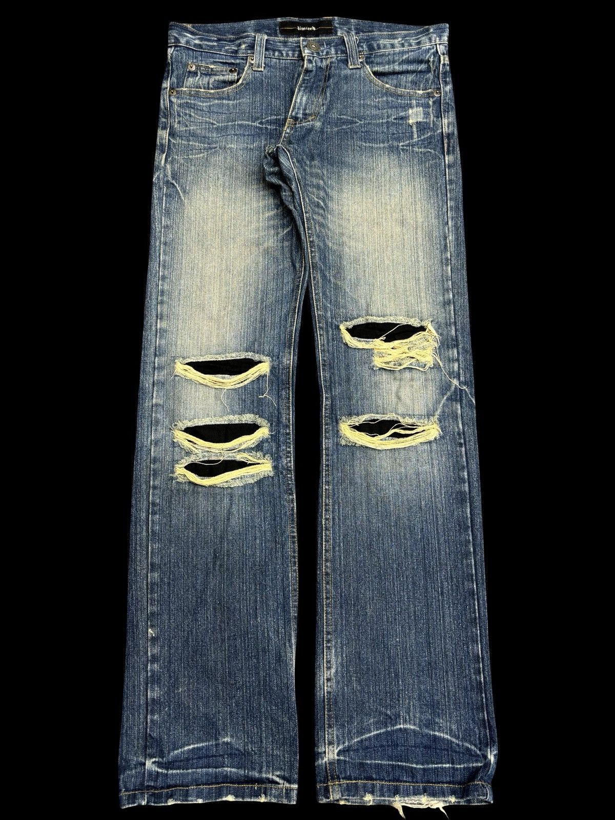 Japanese Brand 💥Insane Japan Style💥limited I💀Rock Distressed Denim F515 Size US 32 / EU 48 - 2 Thumbnail