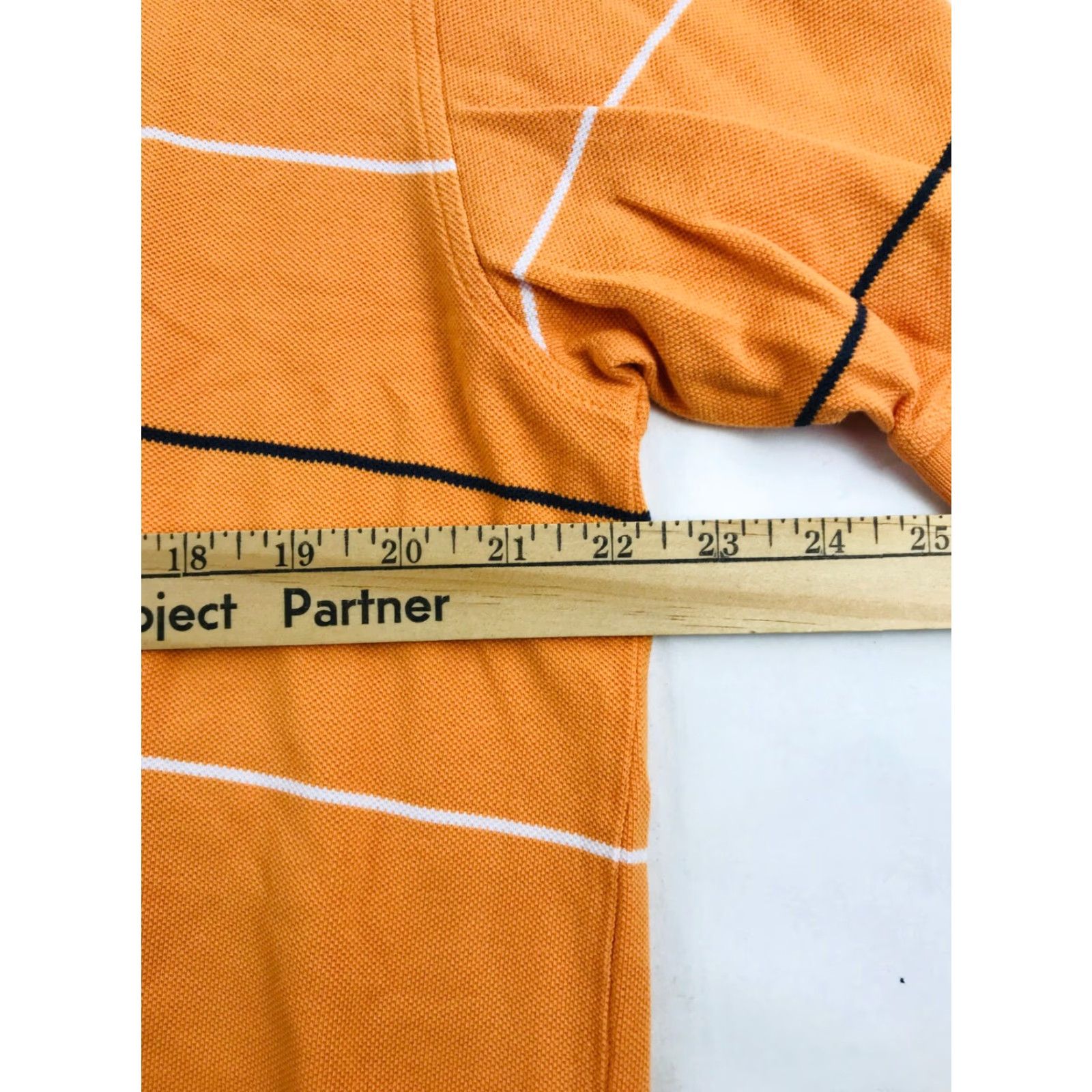 Izod IZOD Shirt Polo Striped 1/4 Button Pullover Cotton XL Men's Orange Casual Size US XL / EU 56 / 4 - 3 Thumbnail