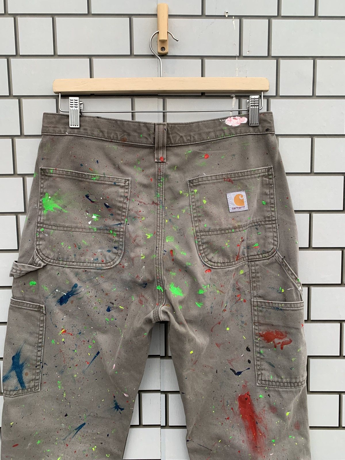Carhartt Vintage Carhartt Carpenter Custom Painted Pants Size US 31 - 11 Thumbnail
