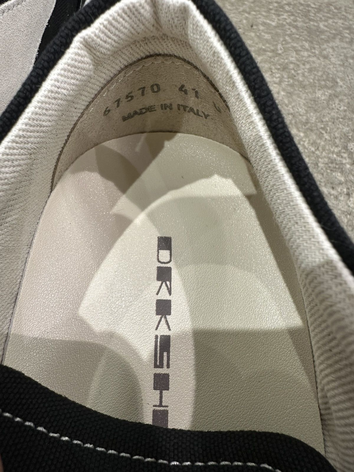 Rick Owens Drkshdw RICK OWENS - DRKSHDW Vintage Sneaker Black/Milk Size US 8 / EU 41 - 6 Thumbnail