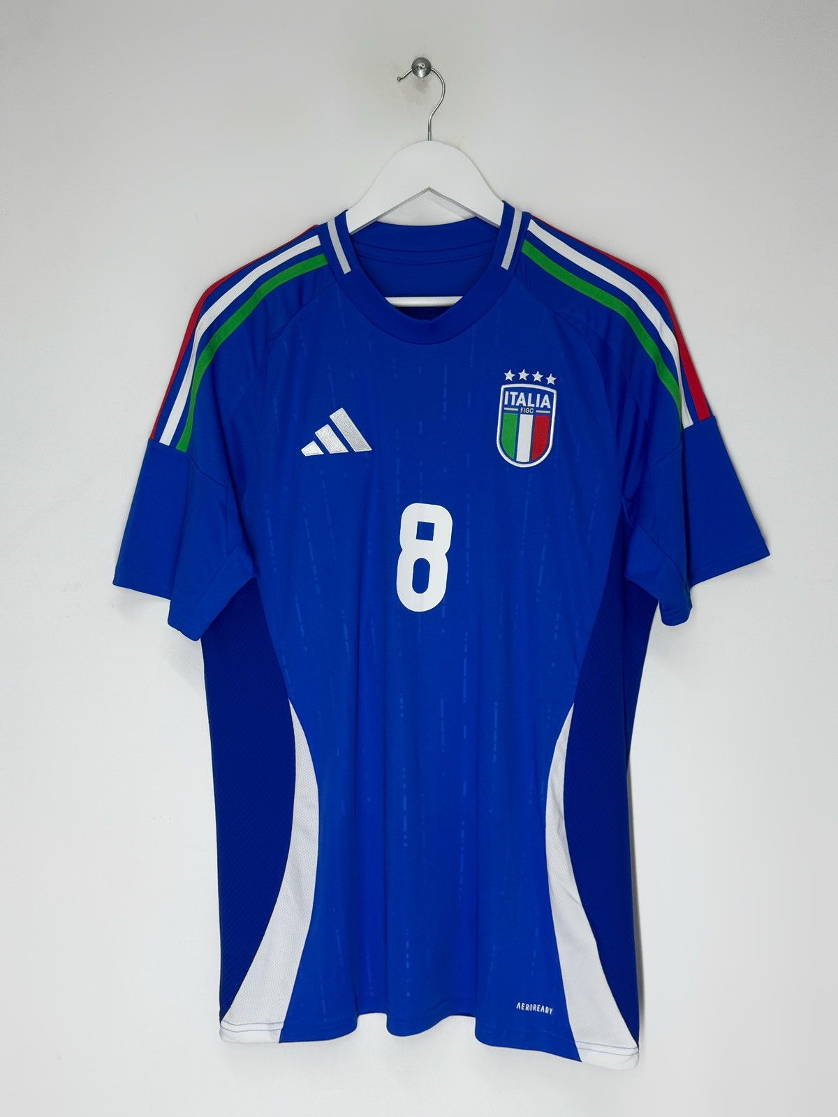 Adidas #8 Tonali Italy National Team 2024/25 Adidas Football Shirt Size US L / EU 52-54 / 3 - 2 Thumbnail