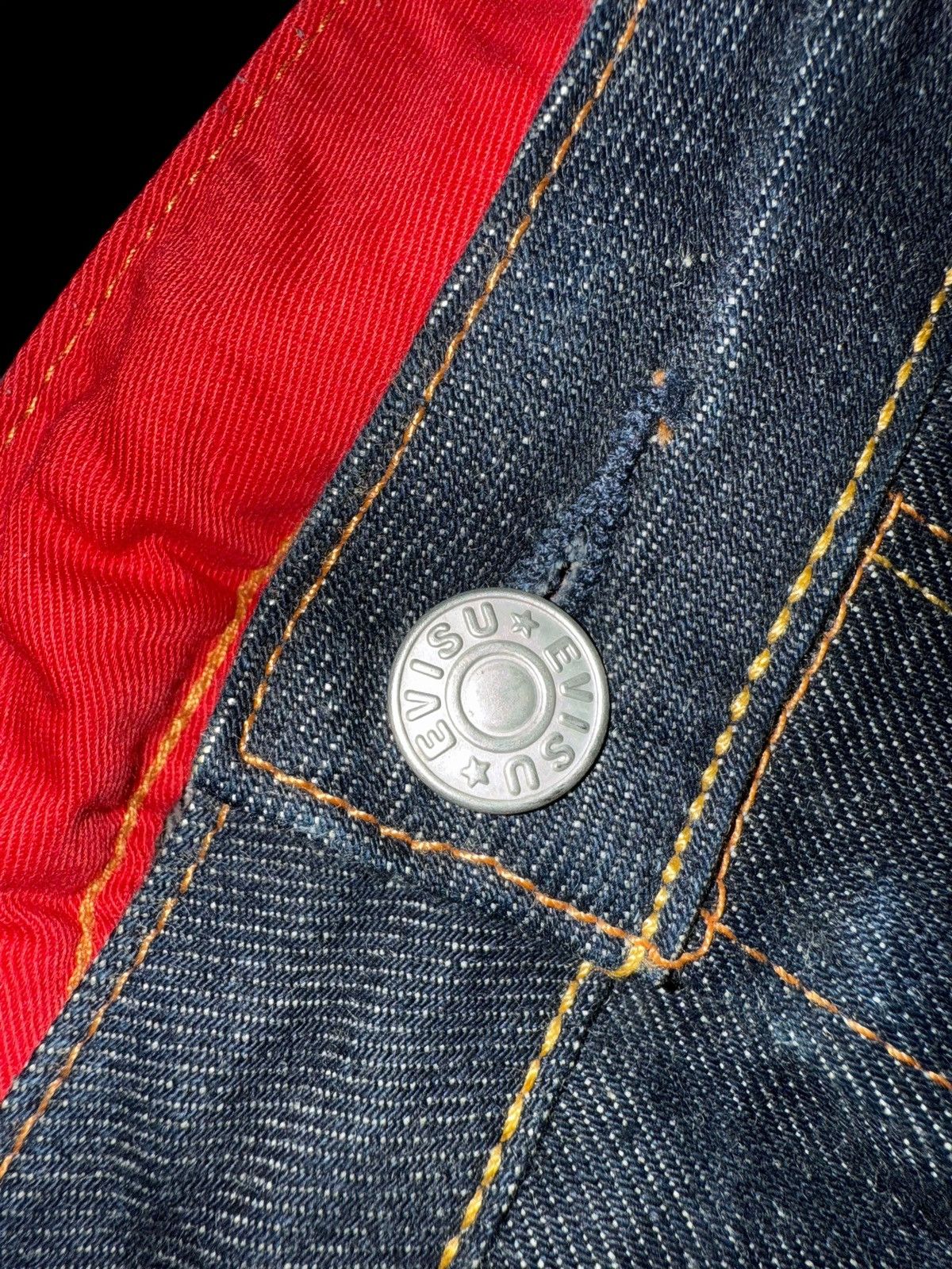 Evisu Crazy Evisu Straight Navy Selvedge Denim Jeans Multipocket Size US 34 / EU 50 - 16 Thumbnail