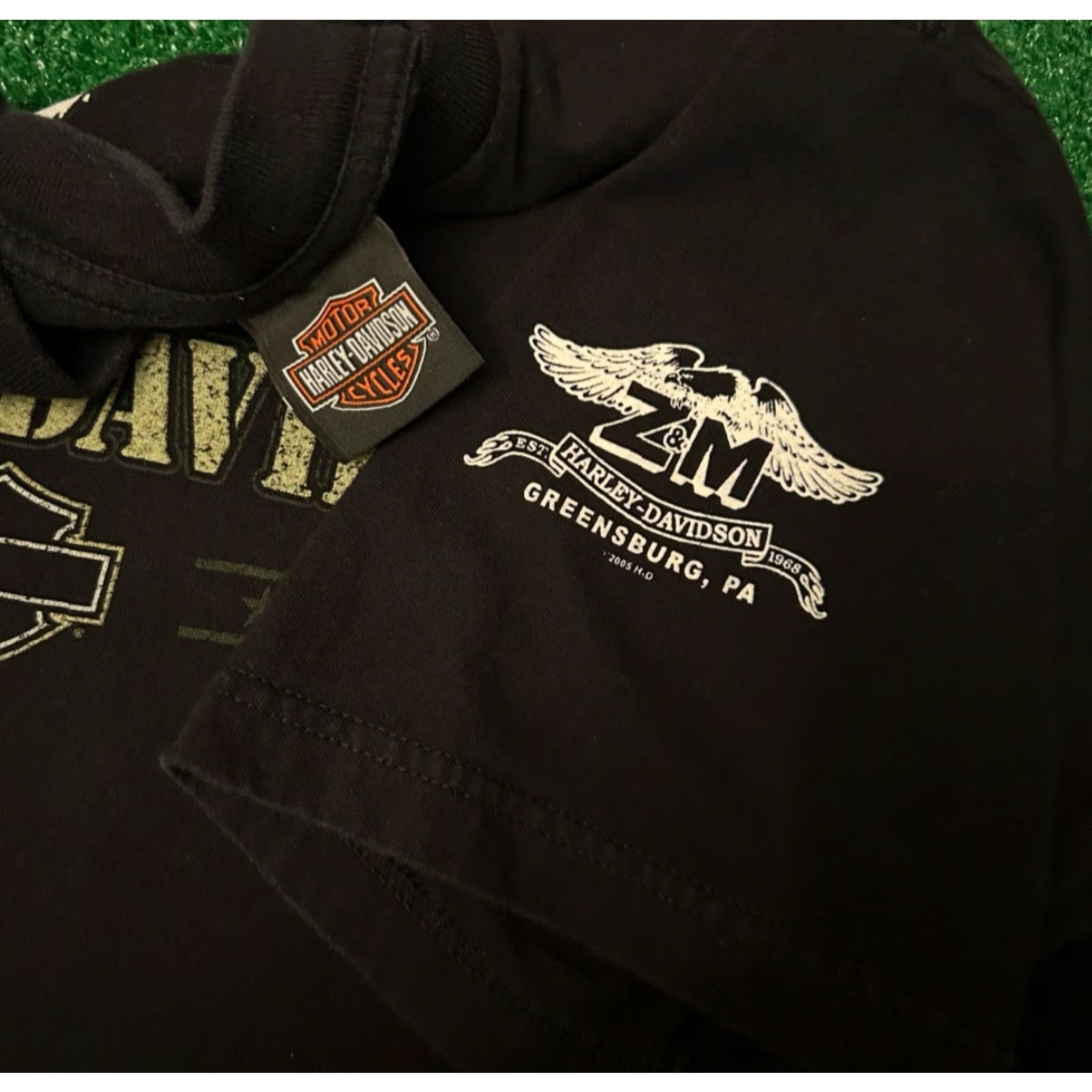 Harley Davidson VINTAGE Harley-Davidson Biker Eagle Logo 2000s VTG Shirt Mens L Black Size US L / EU 52-54 / 3 - 3 Thumbnail