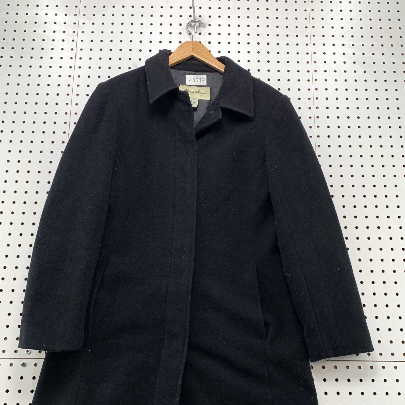 Eddie Bauer VINTAGE Eddie Bauer Wool Cashmere Trench Coat Womens Medium Black Lined Size M / US 6-8 / IT 42-44 - 2 Thumbnail
