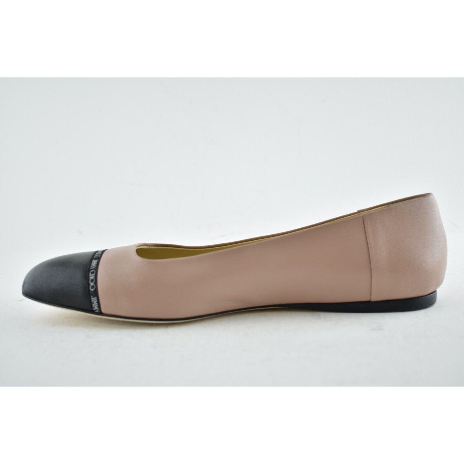 Jimmy Choo Jimmy Choo Watson Black Ballet Pink Leather Logo Slip On Size US 9.5 / IT 39.5 - 9 Thumbnail
