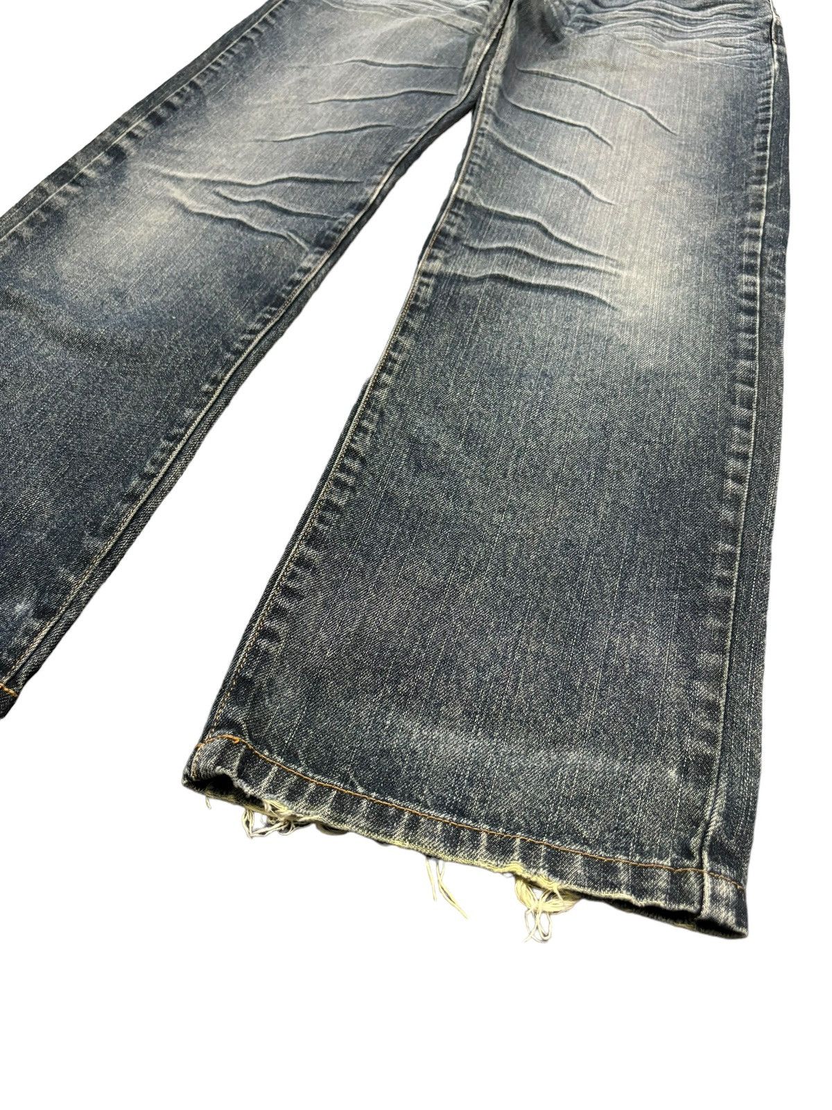 Japanese Brand Vintage Amore Puro American Classic Whiskers Ripped Jeans Size US 33 - 10 Thumbnail