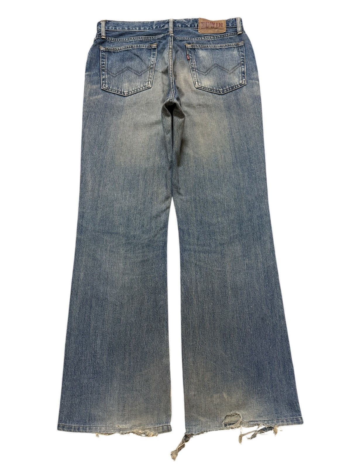 Edwin Vintage 90s Edwin 601 Faded Wash Distress Wide Leg Bootcut Size US 32 / EU 48 - 2 Thumbnail