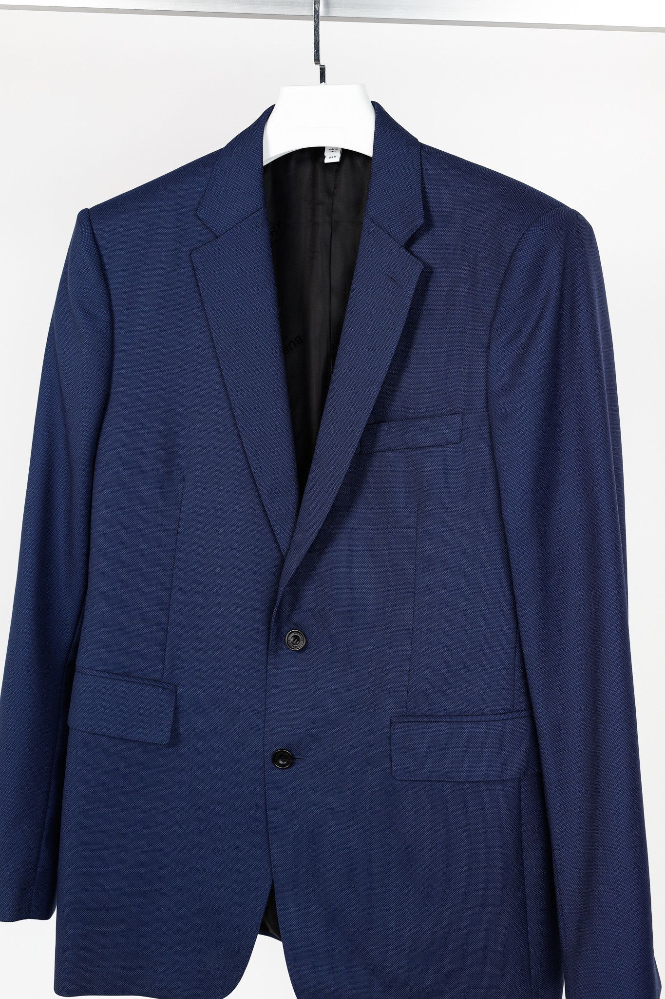 Burberry Burberry Blue Classic Fit Birdseye Wool Tailored Jacket Size 54R - 3 Thumbnail