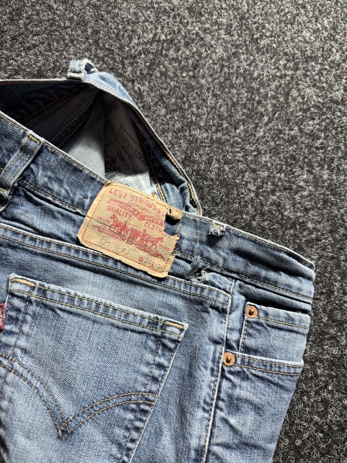 Levi's Levi’s 529 Distressed Western USA Y2K Flare Bootcut Jeans Size 28" / US 6 / IT 42 - 20 Thumbnail