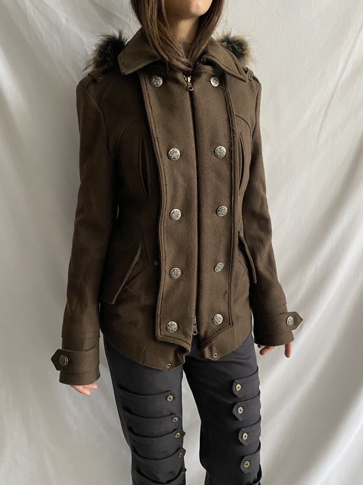 PPFM fur hood military jacket