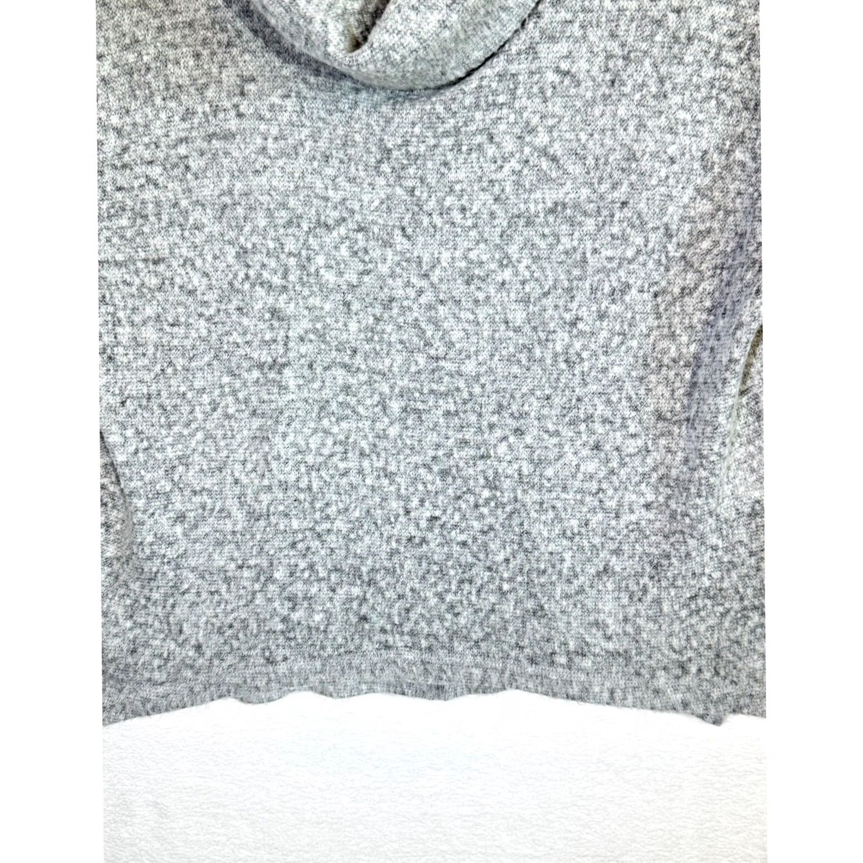 Bar III Women's Gray Textured Cowl Neck Sweater Size L Bar III Size L / US 10 / IT 46 - 3 Thumbnail