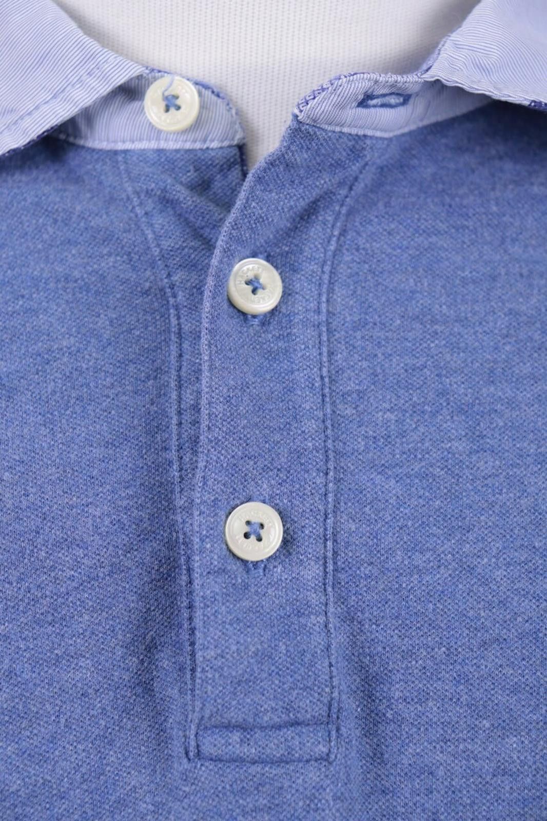 Designer Hackett London Classic Fit Blue Rugby Polo Sweater Size L Size US L / EU 52-54 / 3 - 6 Thumbnail