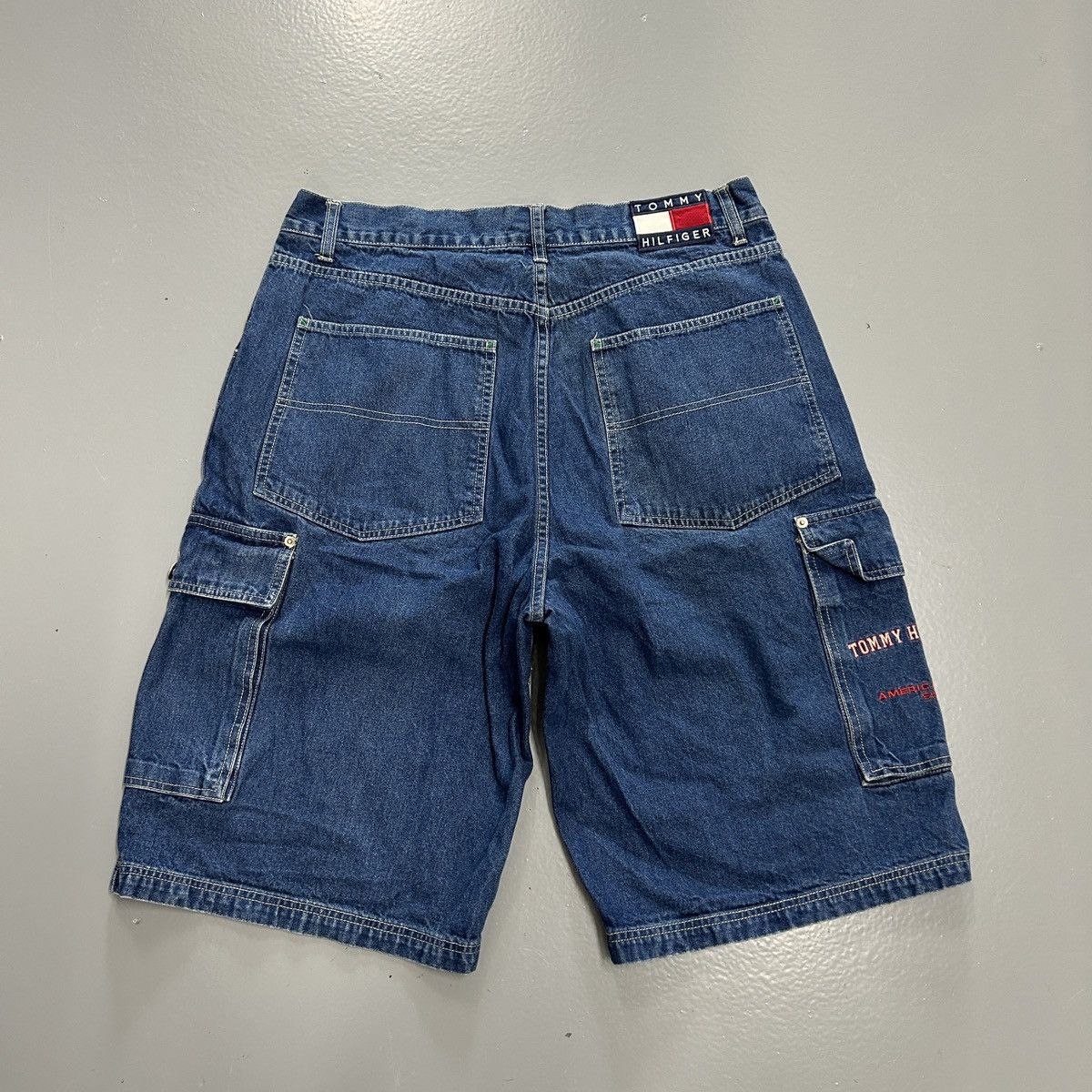 Vintage Crazy vintage 90’s Tommy Hilfiger jnco style jorts baggy | Grailed