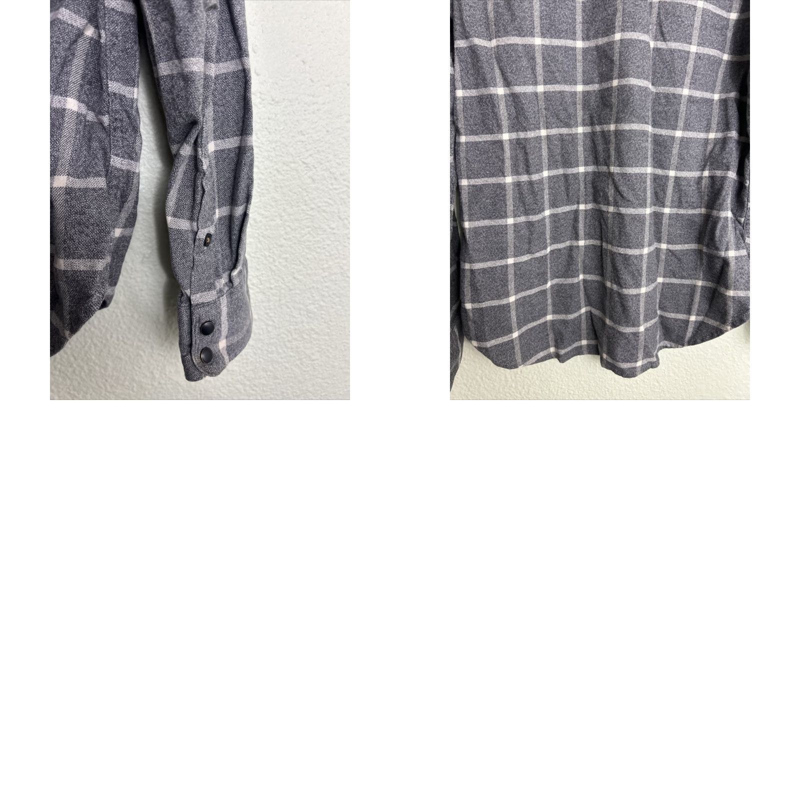 Lucky Brand Lucky Brand Men's Medium Gray Plaid Saturday Stretch Button-Up Shirt Size US M / EU 48-50 / 2 - 10 Thumbnail