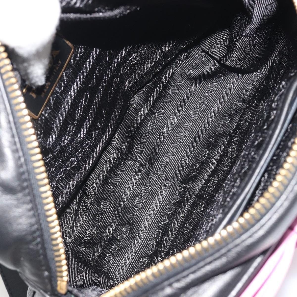 Prada Prada Leather Ribbon Shoulder Bag Black Size ONE SIZE - 9 Thumbnail