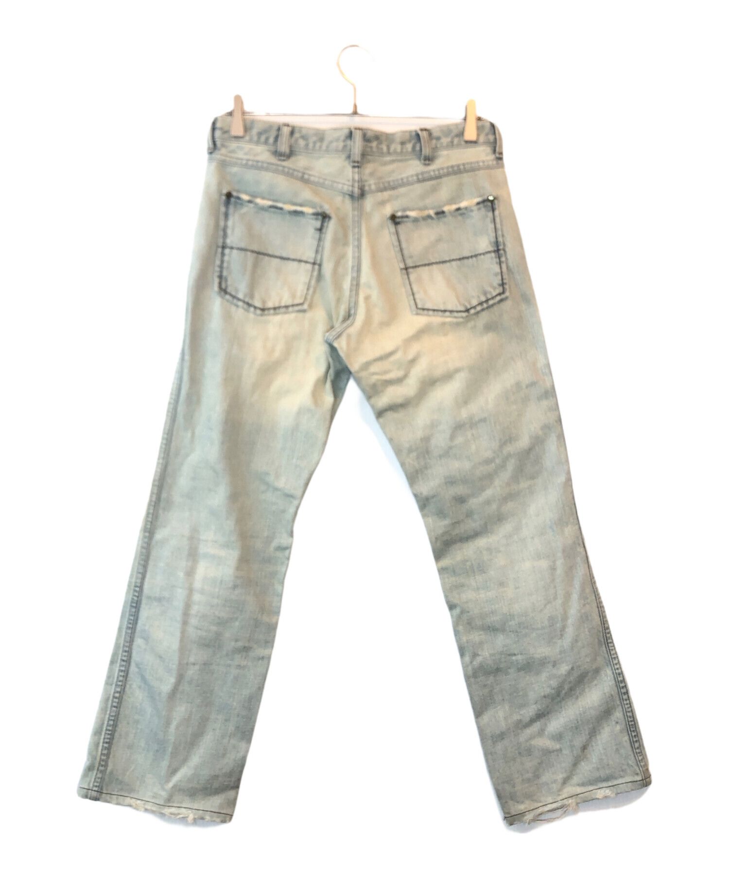 Number (N)ine NUMBER (N)INE Mud-finished Straight Denim Pants 3 x 30 Size US 31 - 2 Thumbnail