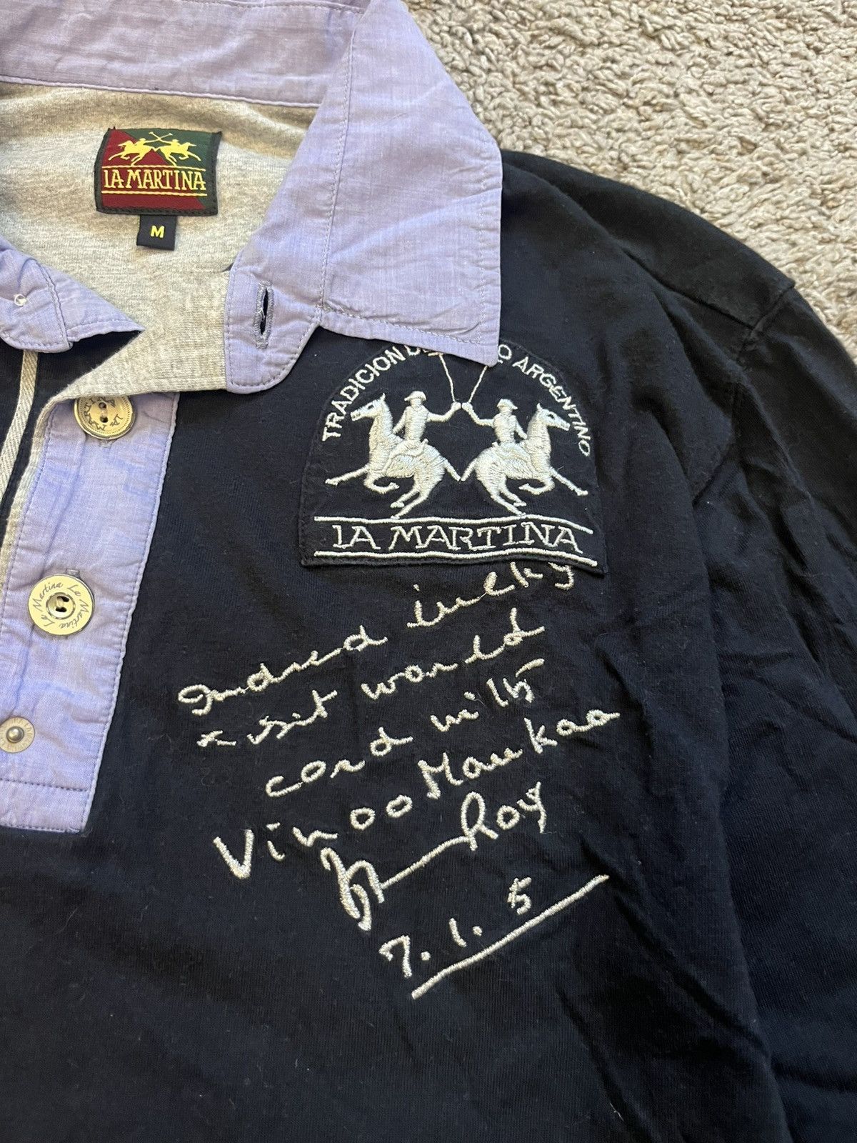 La Martina Vintage La Martina Regiment Center Logo Polo T-Shirt Y2k Size US M / EU 48-50 / 2 - 2 Thumbnail