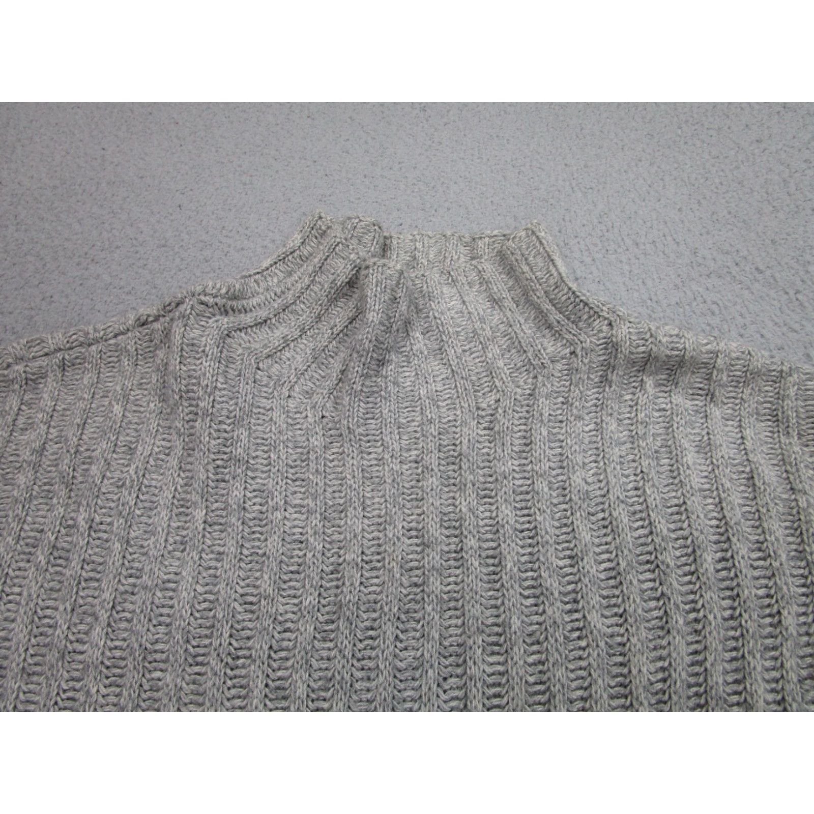 Vintage SWTR Sweater Womens Large Gray Merino Cashmere Mock Neck Ribbed Knit Pullover Size L / US 10 / IT 46 - 2 Thumbnail